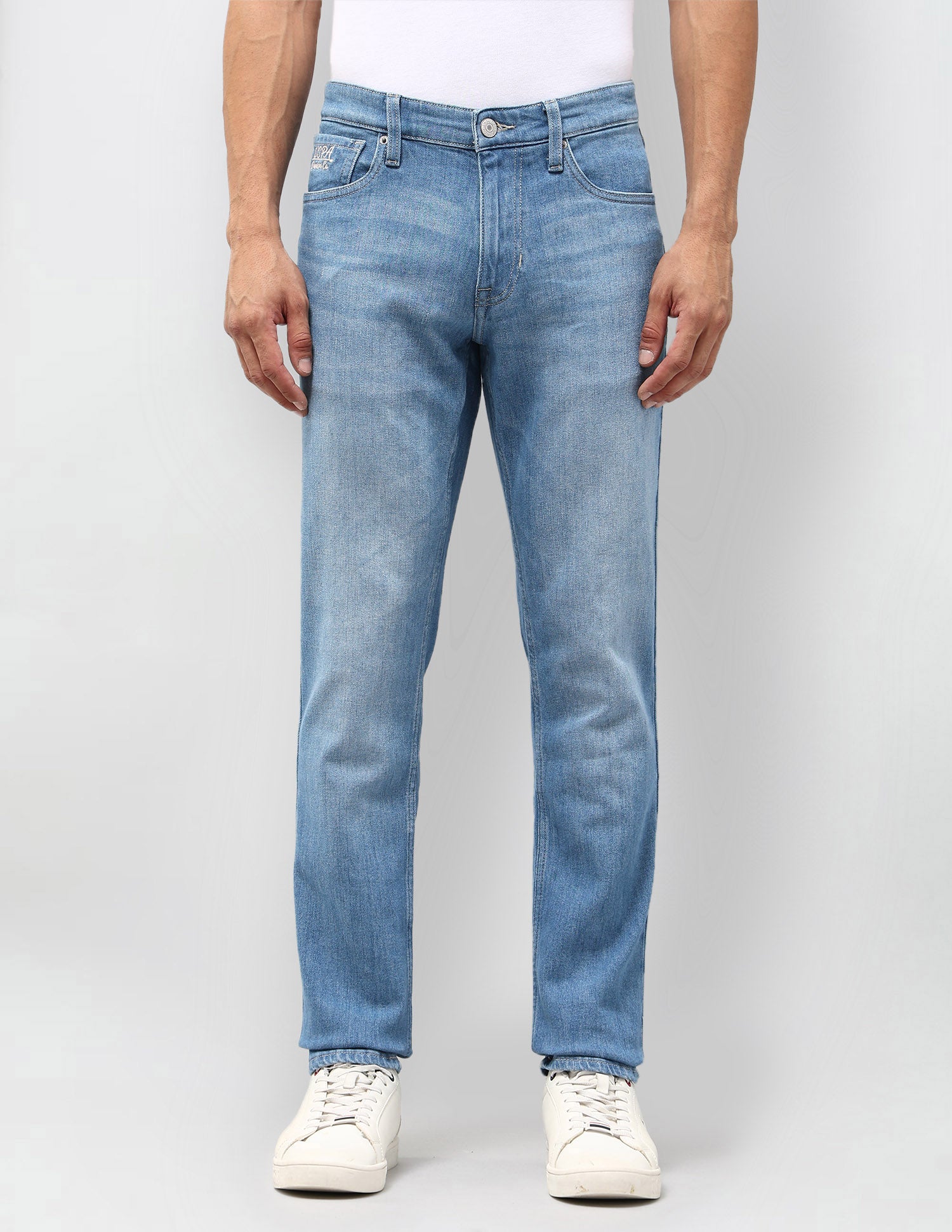 Brandon Slim Tapered Fit Blue Jeans Indigo - U.S. POLO ASSN. | Large