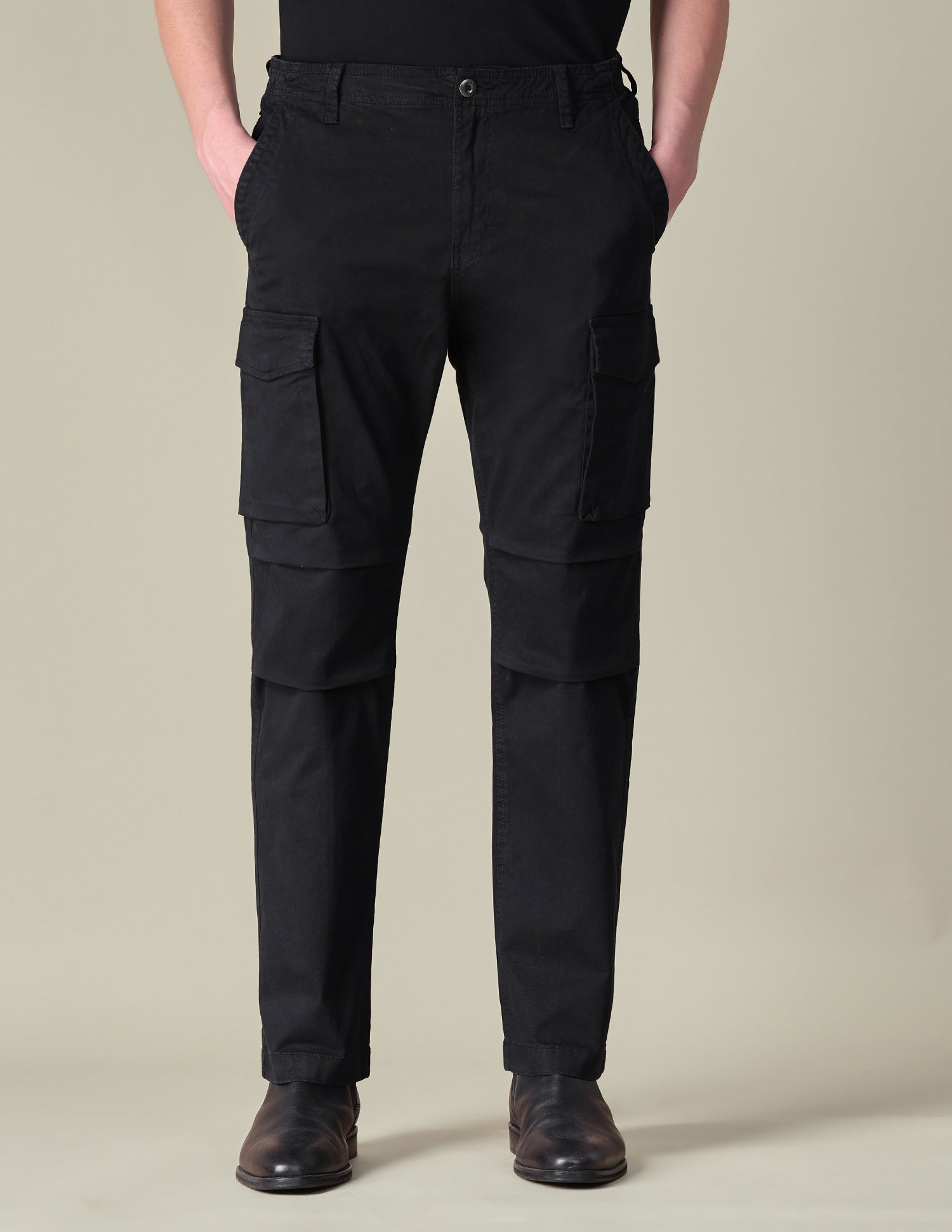 Twill Regular Fit Cargos Black - U.S. POLO ASSN. | Large