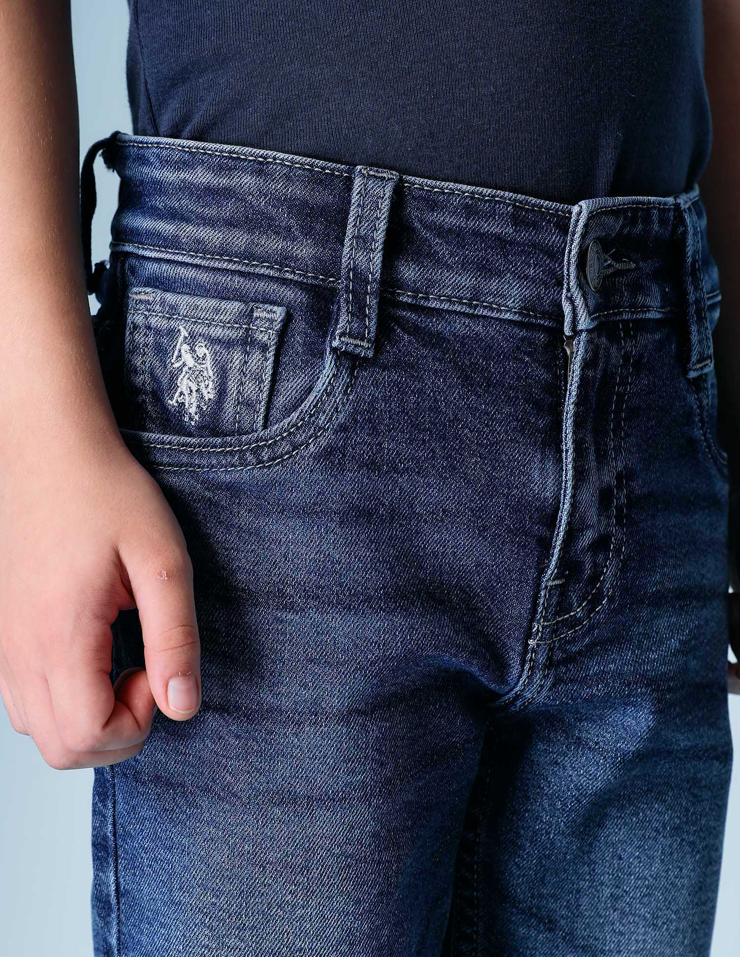 Boys Whiskered Relaxed Fit Jeans Indigo - U.S. POLO ASSN. | Large