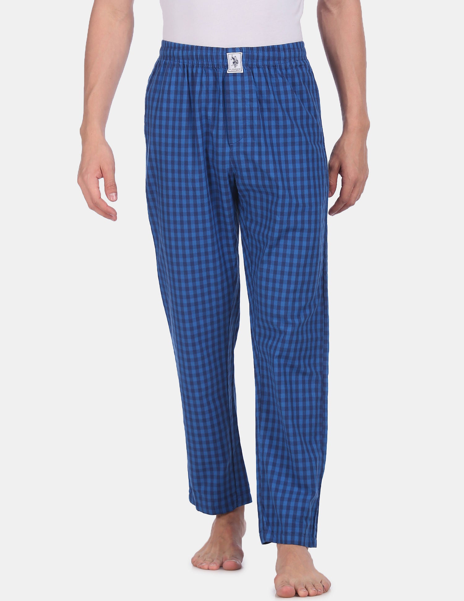 Comfort Fit Check I659 Lounge Pants - Pack Of 1 Blue - U.S. POLO ASSN. | Large