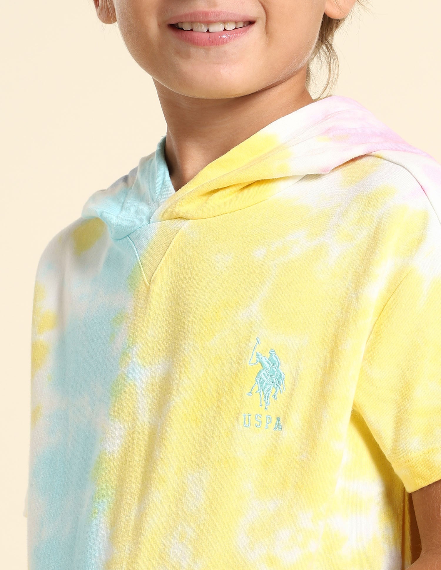 Boys All Over Printed Regular Fit T-Shirt Light Purple - U.S. POLO ASSN. | Large