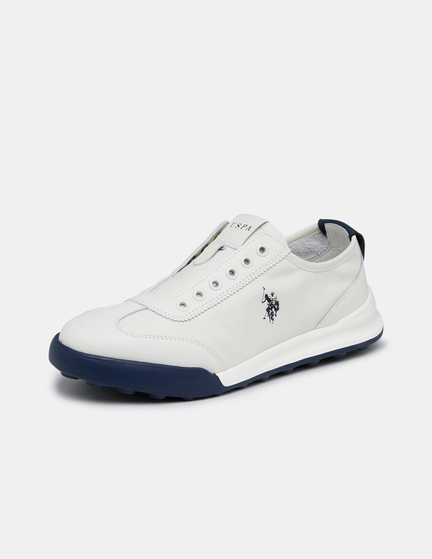 Round Toe Lace Ups Bram Sneakers Off White - U.S. Polo Assn. India | Large