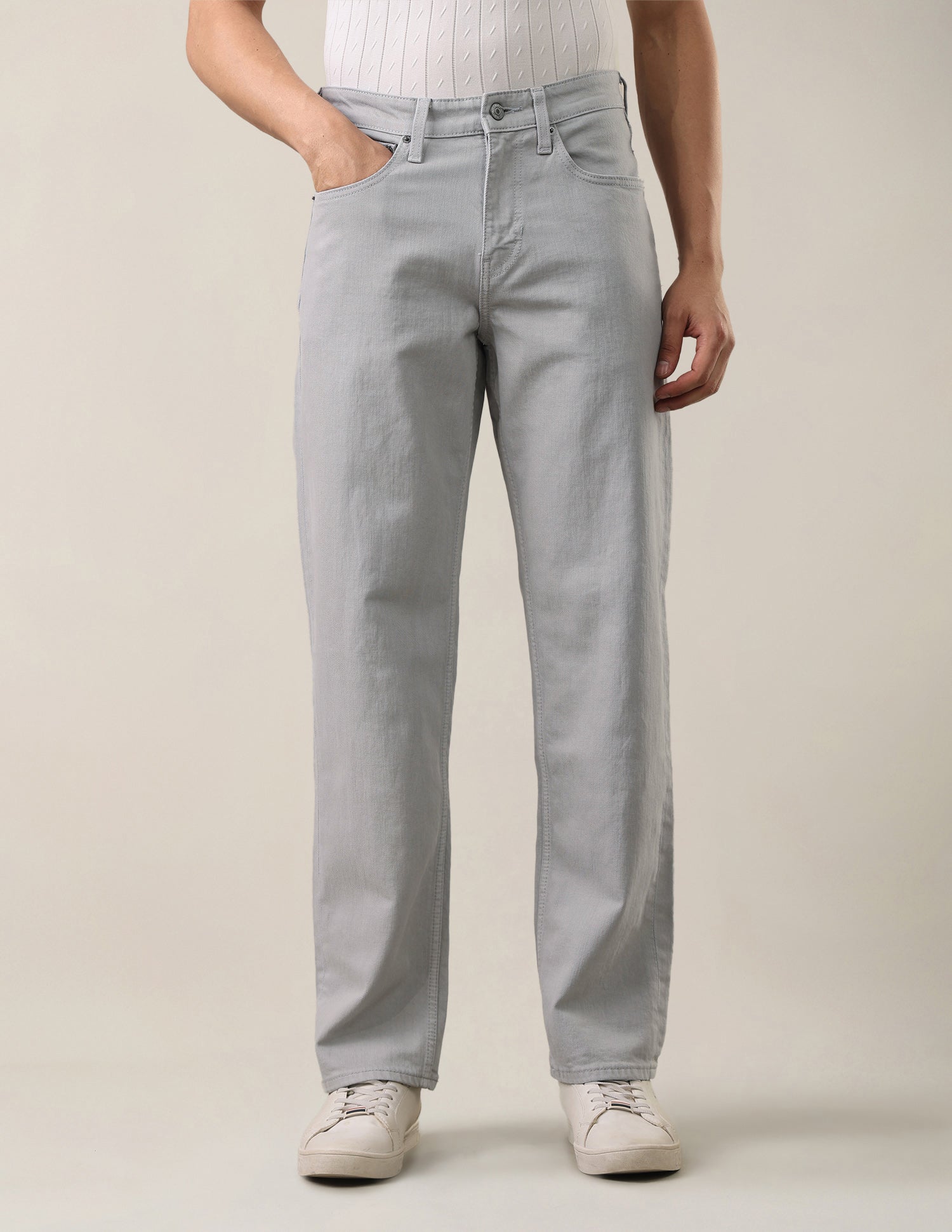 Shawn Relaxed Fit Grey Jeans Grey - U.S. Polo Assn. India | Large