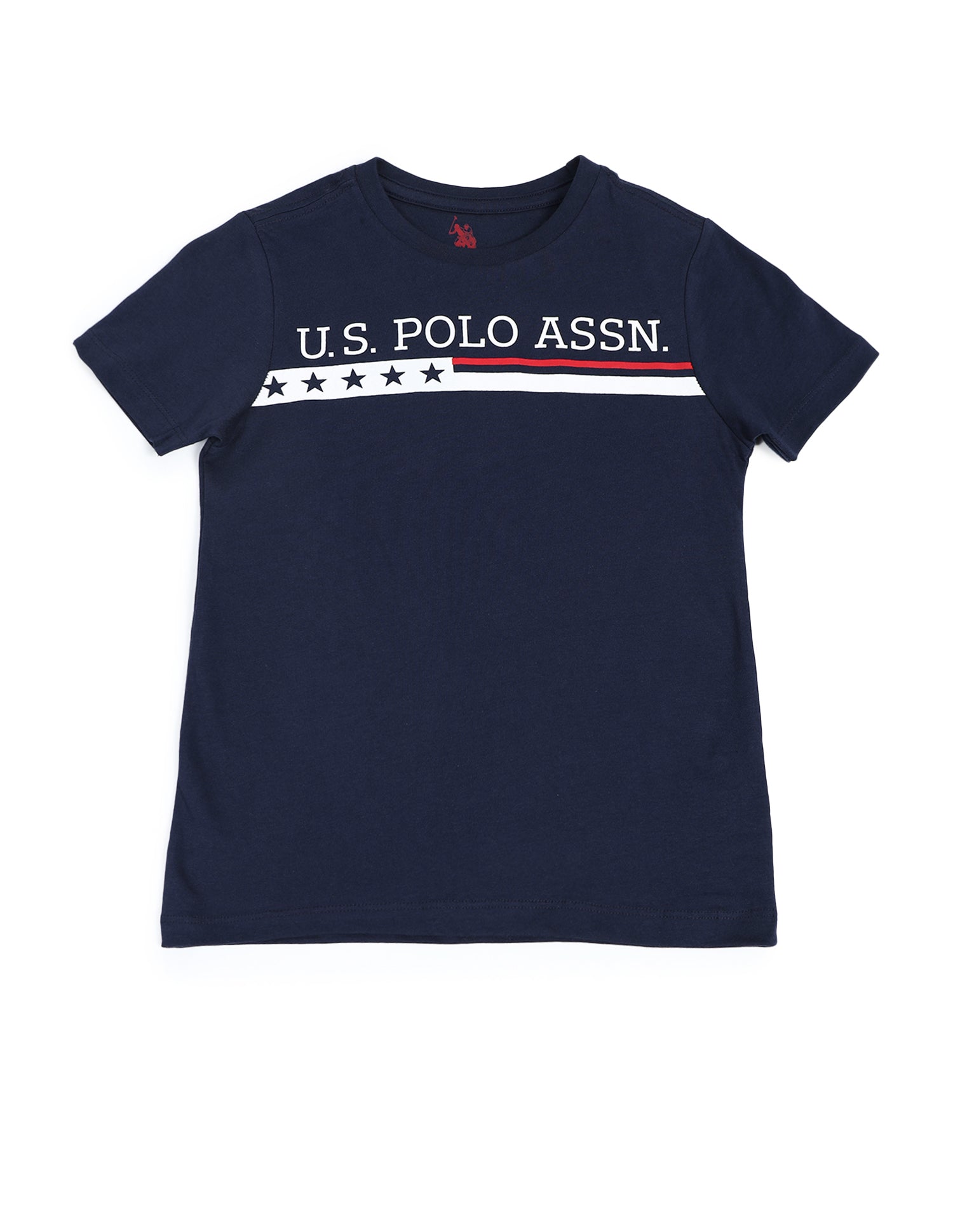 Boys Crew Neck Brand Printed T-Shirt Navy - U.S. Polo Assn. India | Large