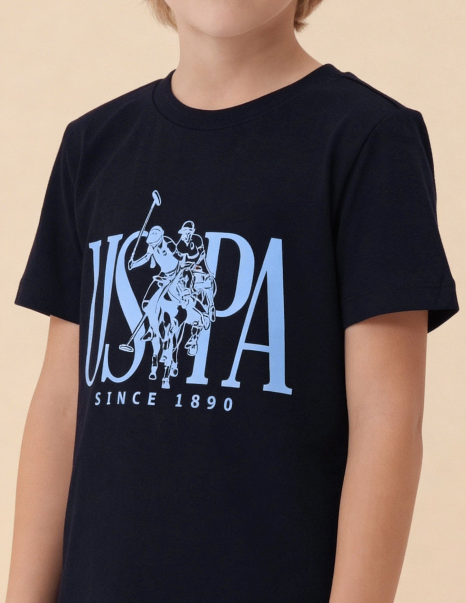 Graphic Brand Printed Regular Fit T-Shirt Navy - U.S. Polo Assn. India | Large