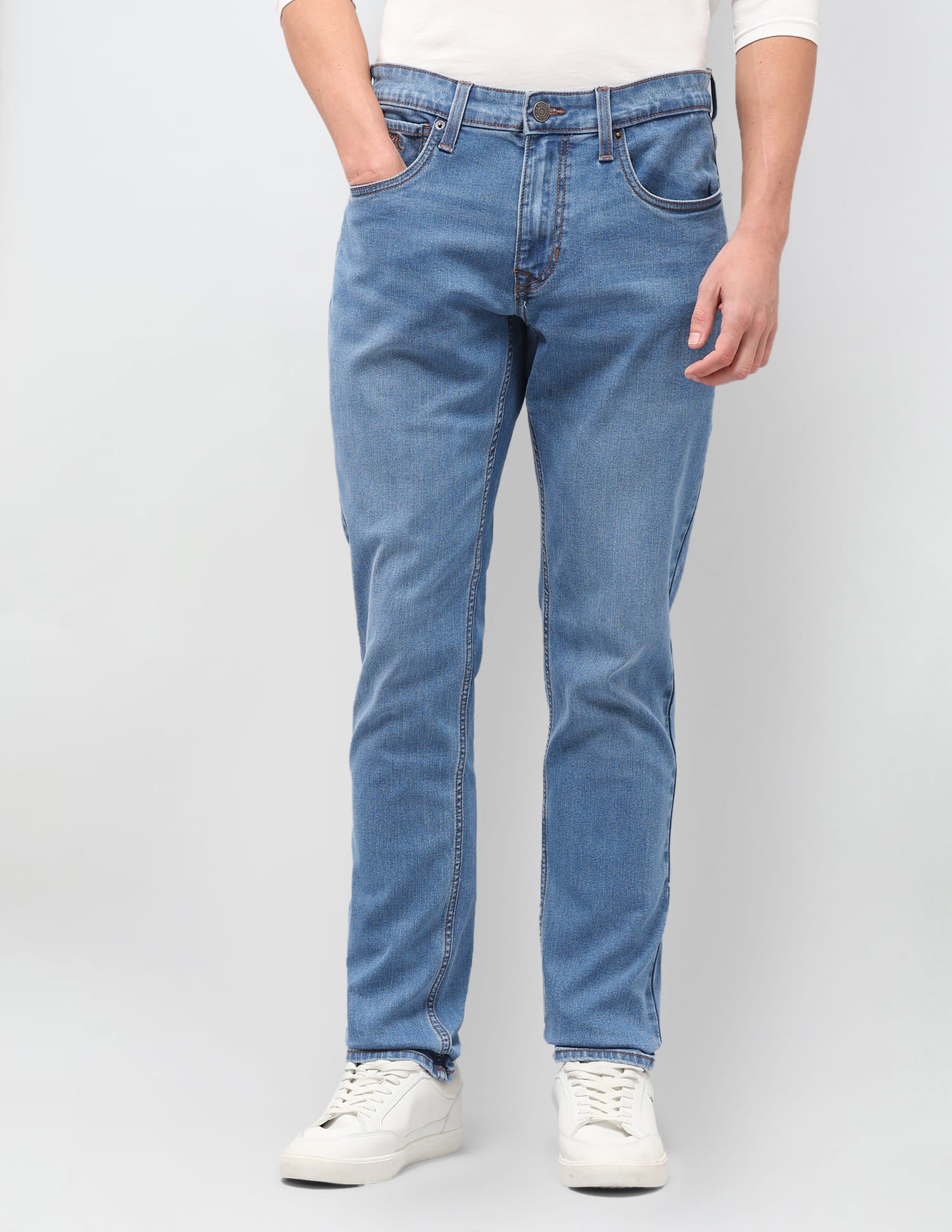 Solid Slim Fit Jeans Blue - U.S. Polo Assn. India | Large