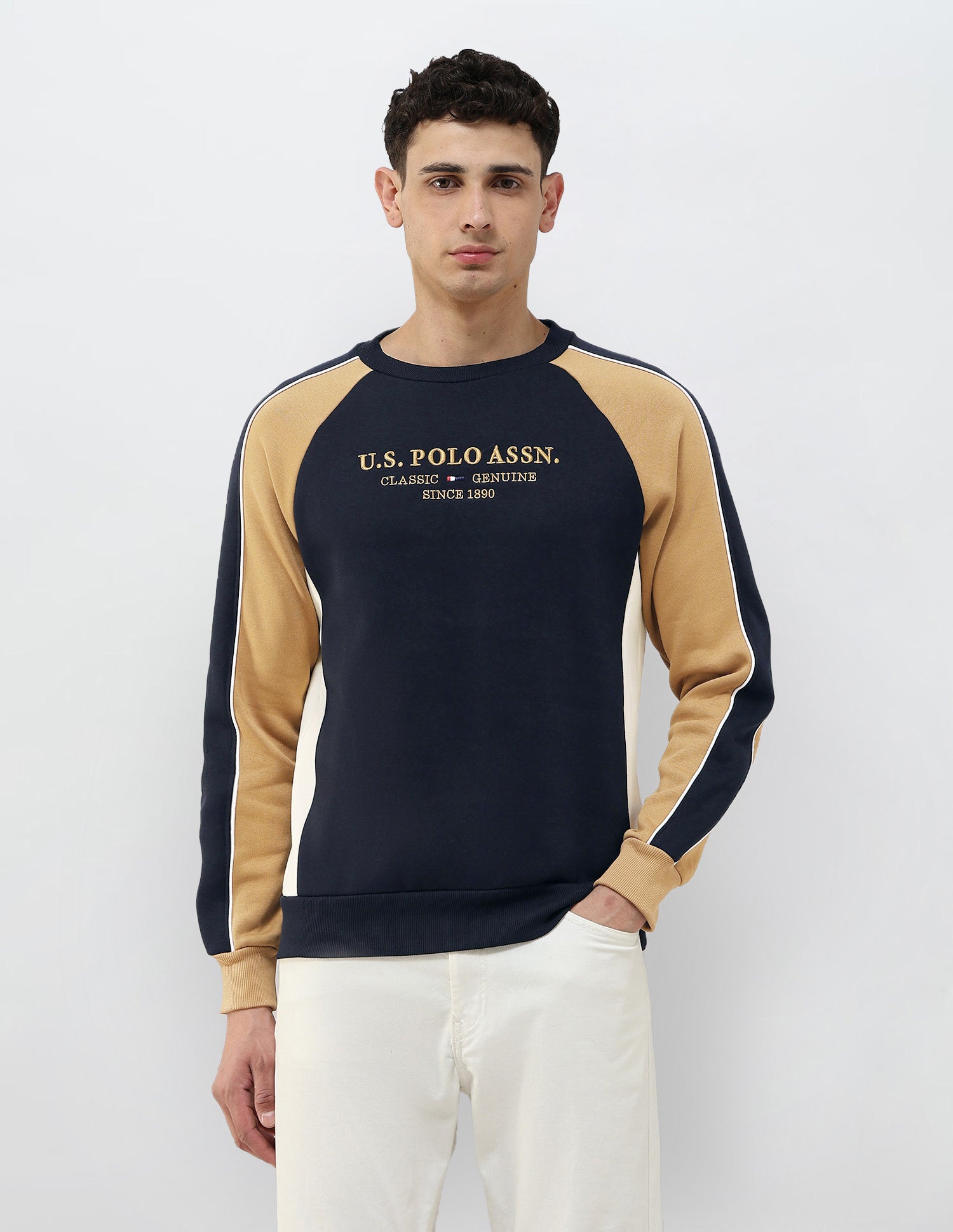 Brand Embroidered Regular Fit Sweatshirt Navy - U.S. POLO ASSN. | Large