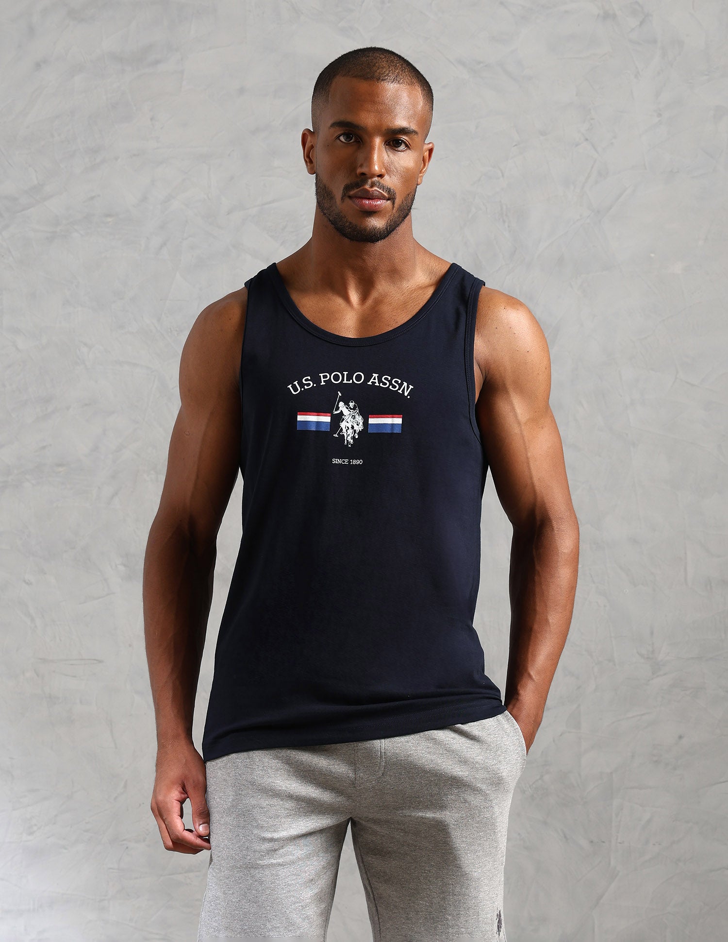 Brand Print Comfort Fit OEV02 Vest - Pack Of 1 Navy - U.S. POLO ASSN. | Large