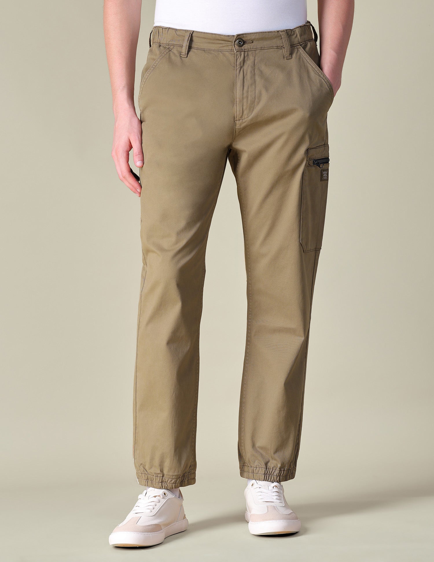 Mid Rise Regular Fit Cargos Tan - U.S. POLO ASSN. | Large