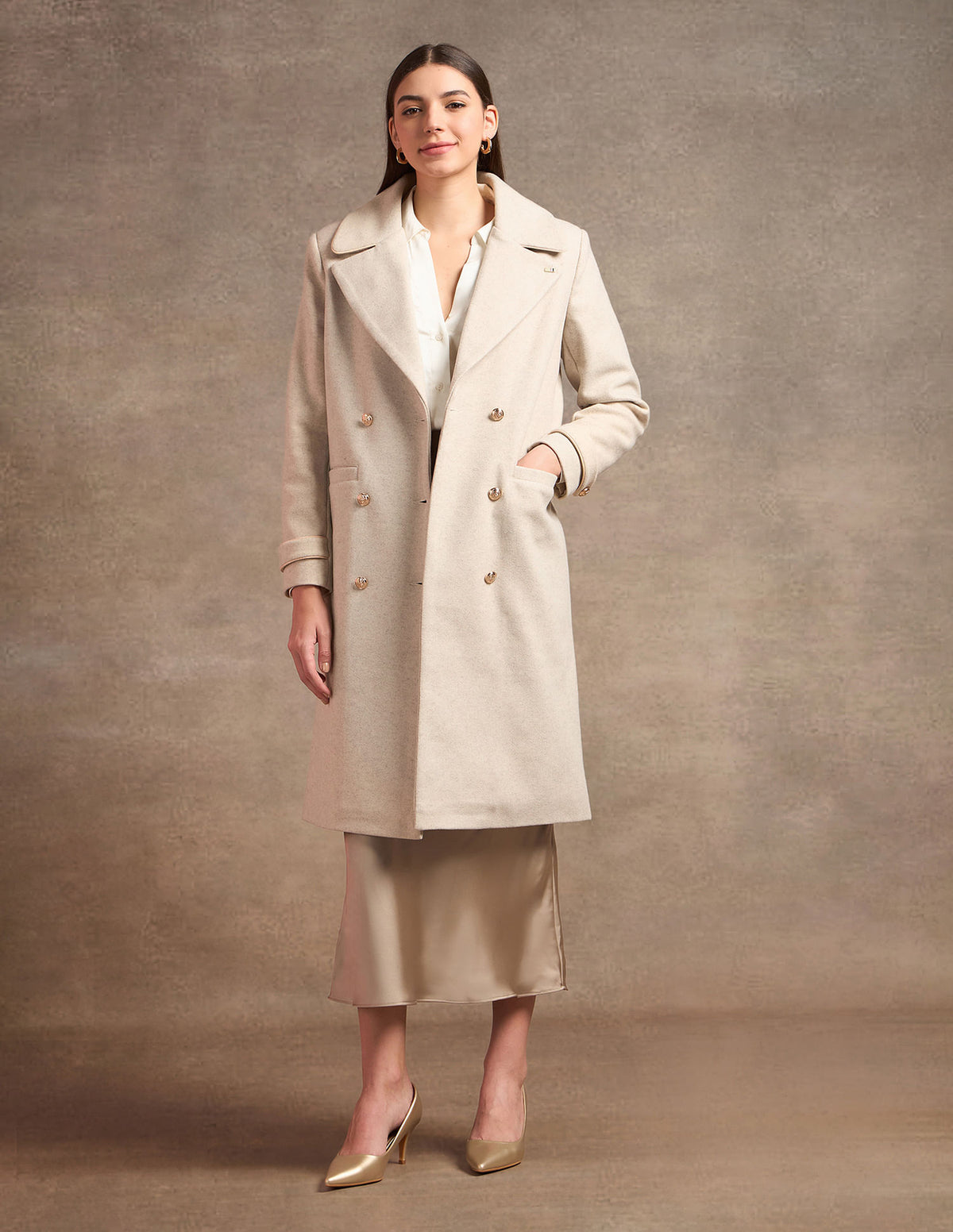 Longline Lapel Collar Jacket – Polo India