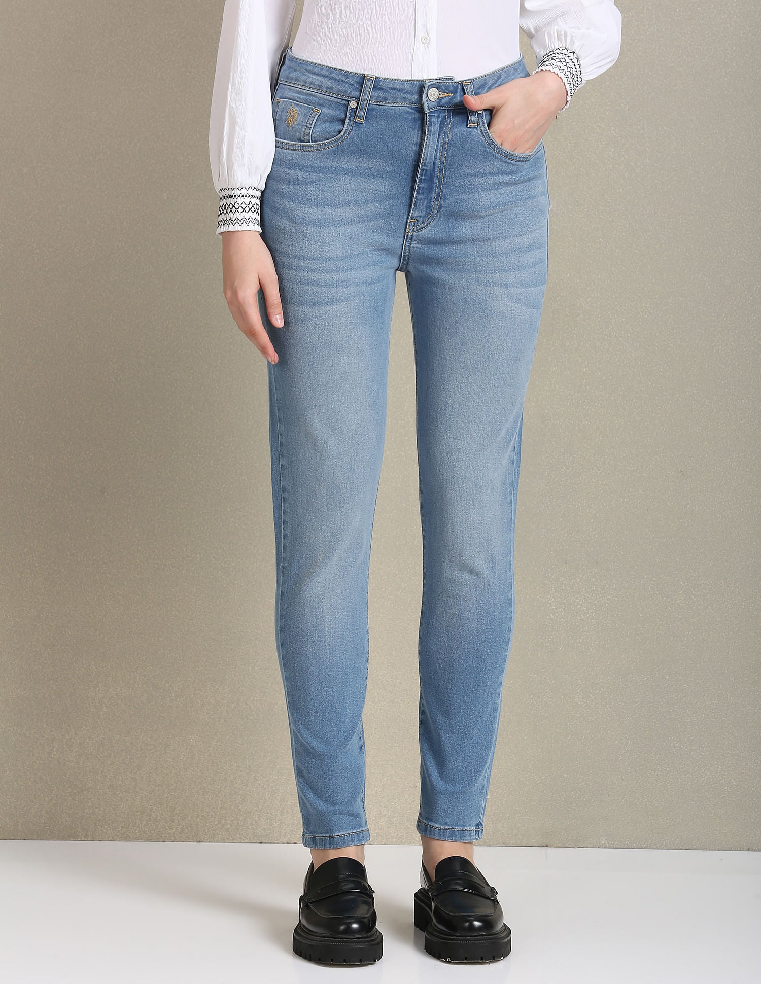 Slim Fit Blue Jeans Blue - U.S. POLO ASSN. | Large