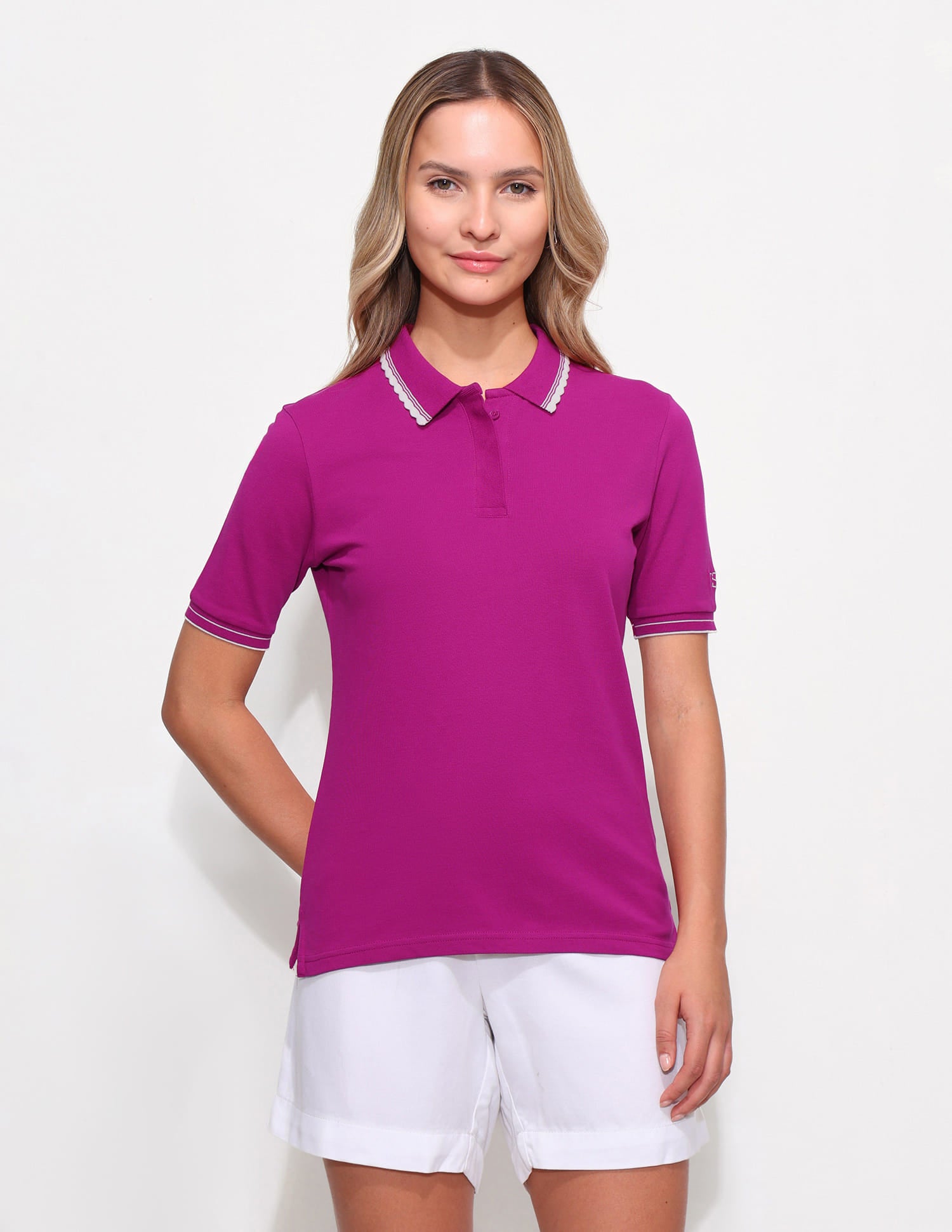 Regular Fit Scalloped Edge Polo Shirt Purple - U.S. Polo Assn. India | Large