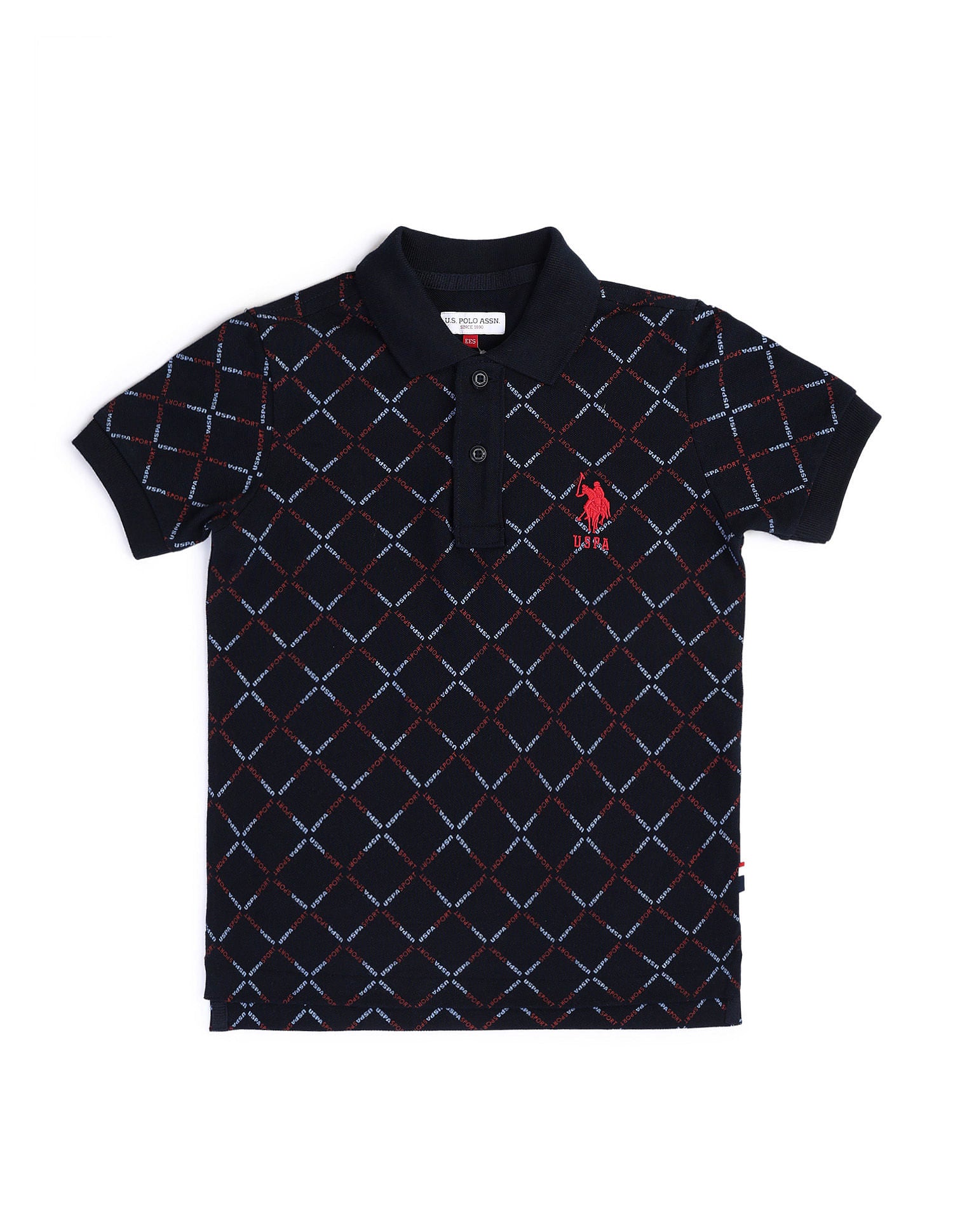 Boys Regular Fit Polo Shirt Blue - U.S. Polo Assn. India | Large