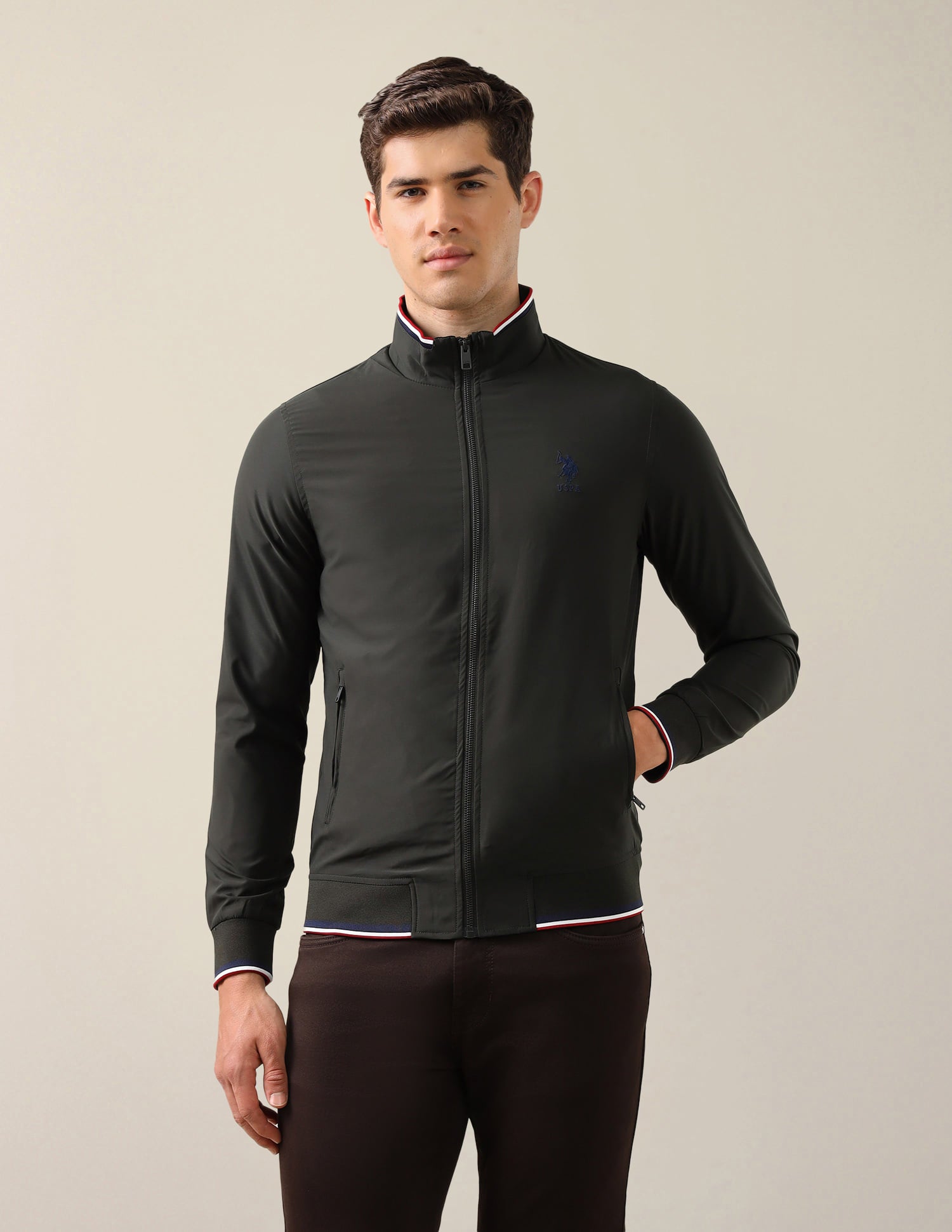Regular Fit Jacket Olive - U.S. Polo Assn. India | Large