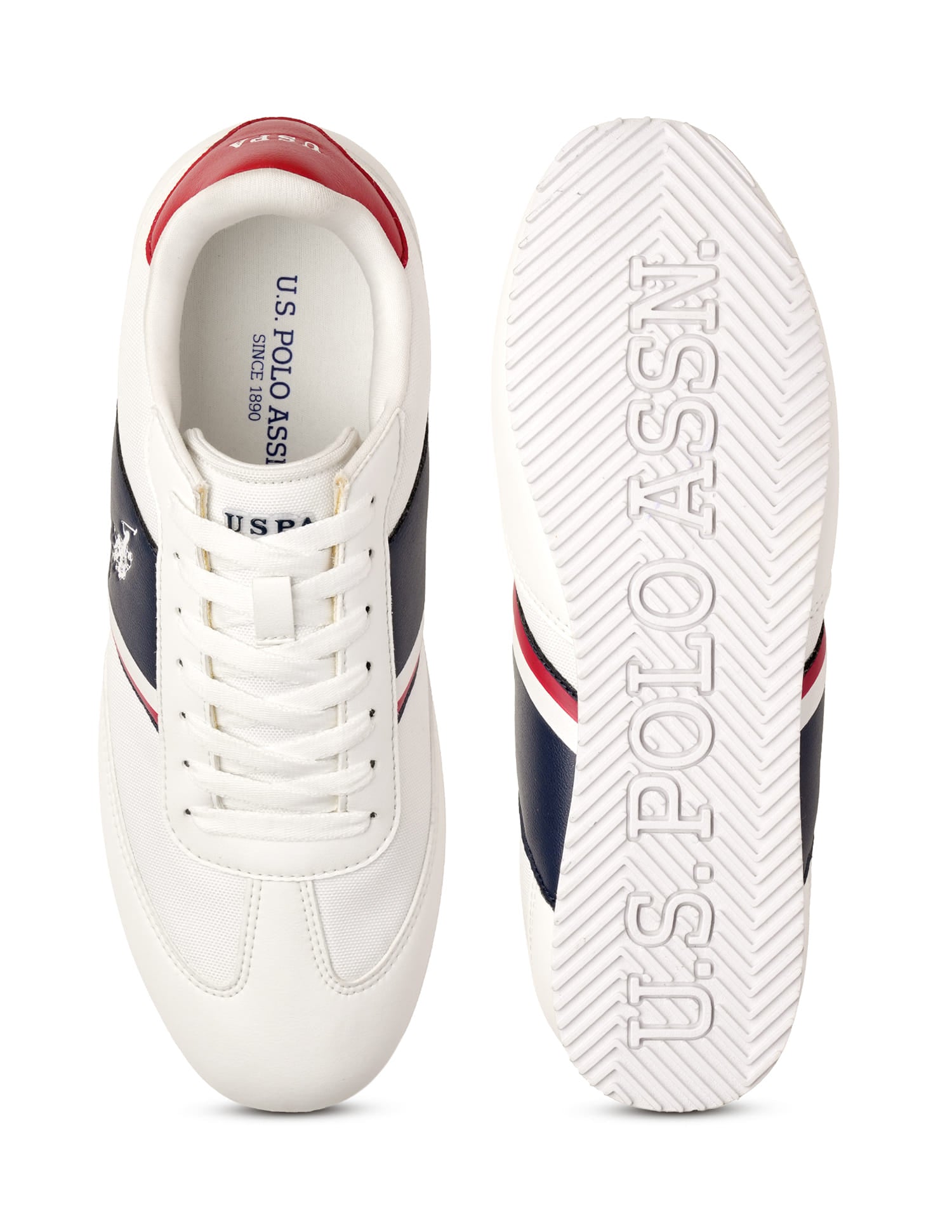 Men Adler 5.0 Colourblocked Sneakers Off White - U.S. Polo Assn. India | Large