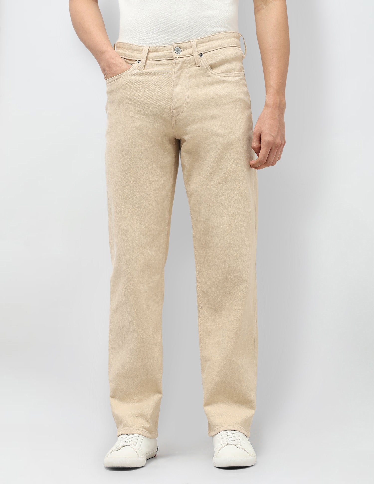 Shawn Relaxed Fit Beige Jeans Beige - U.S. POLO ASSN. | Large