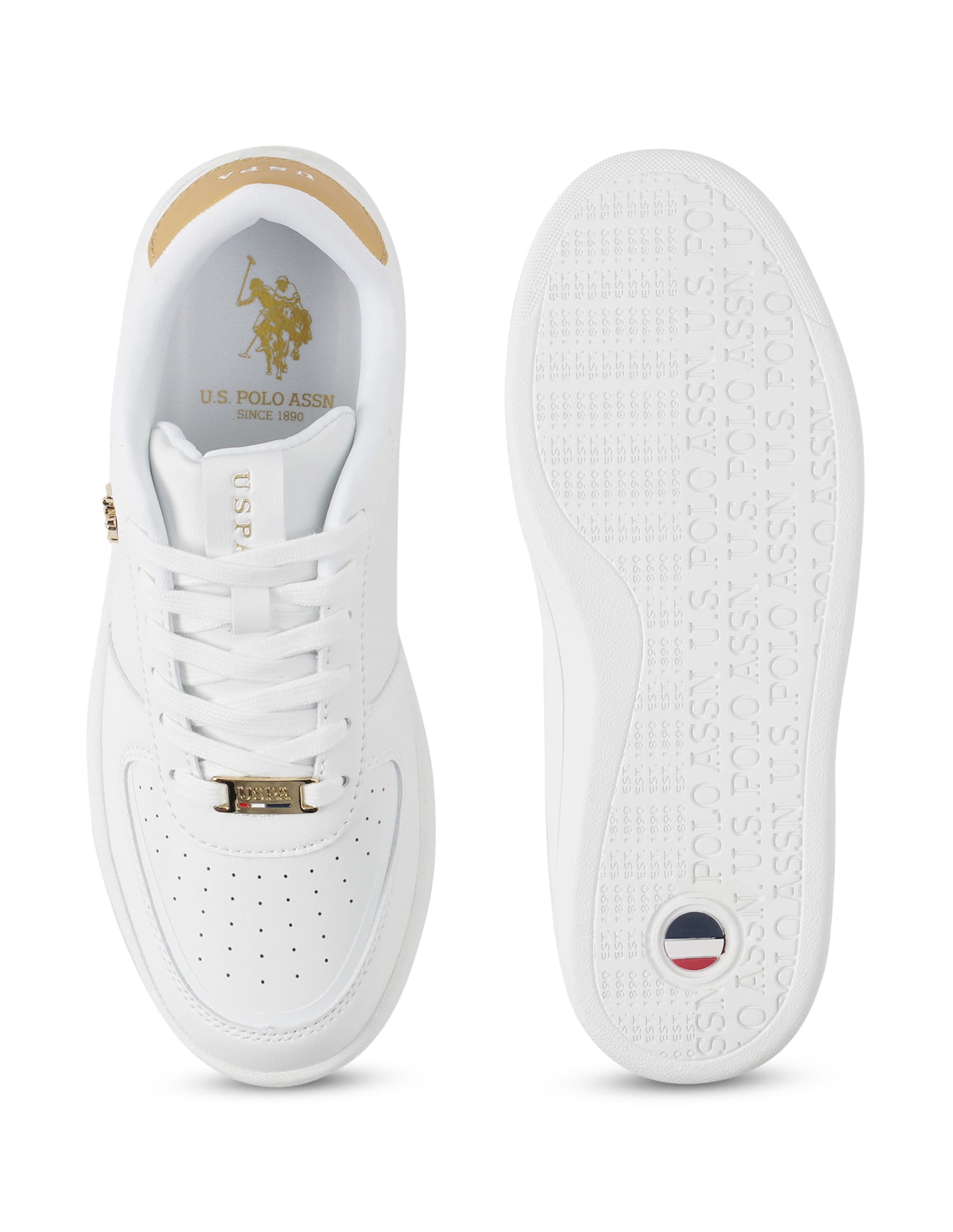 Solid Nyra Sneakers White - U.S. Polo Assn. India | Large