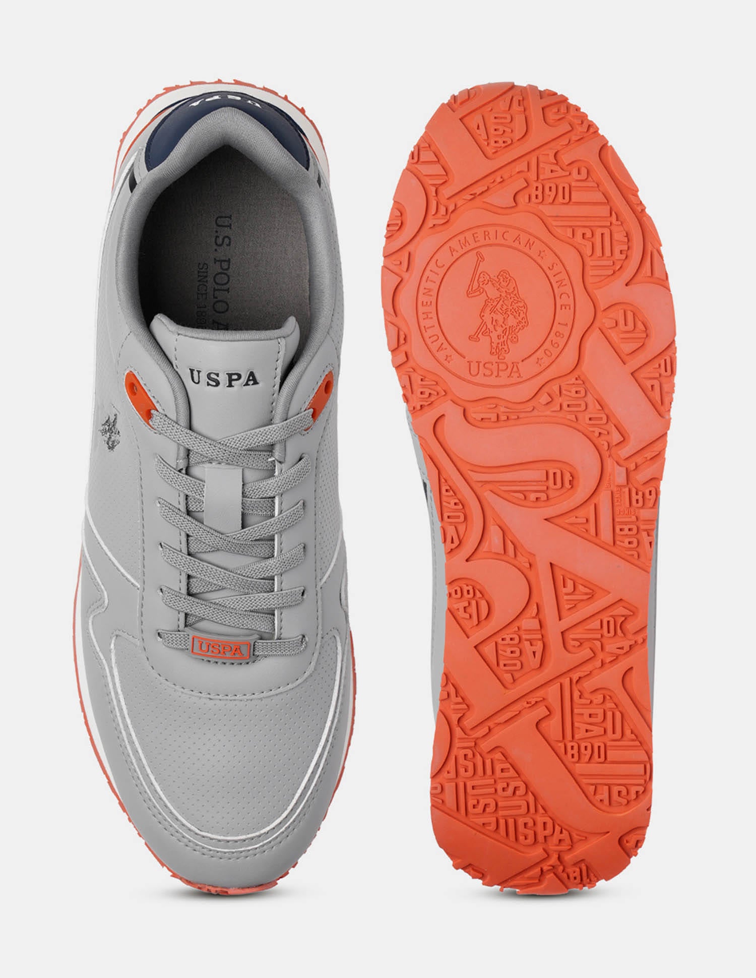 Men Lowen 2.0 Colour Blocked Sneakers Grey - U.S. Polo Assn. India | Large