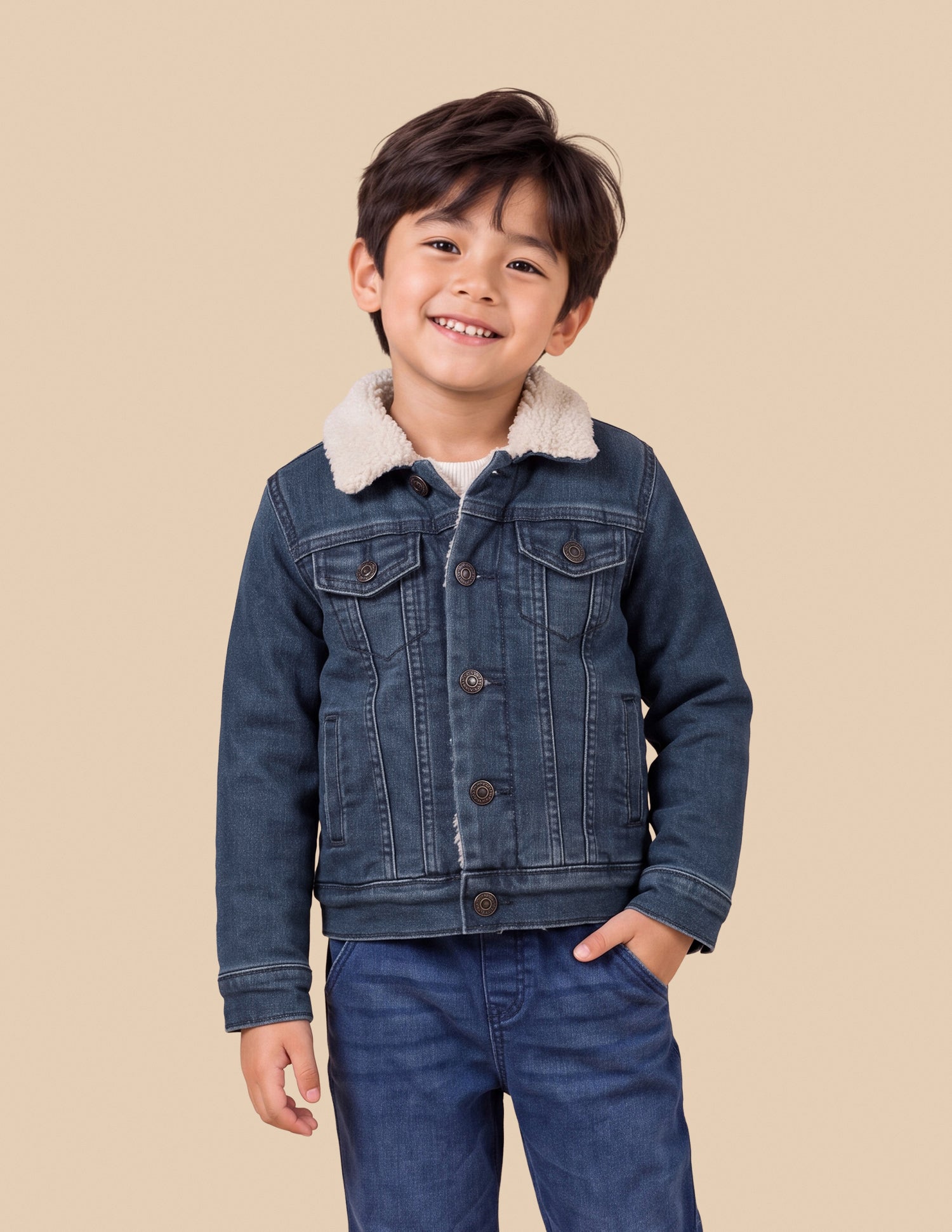 Solid Regular Fit Denim Jacket Blue - U.S. Polo Assn. India | Large