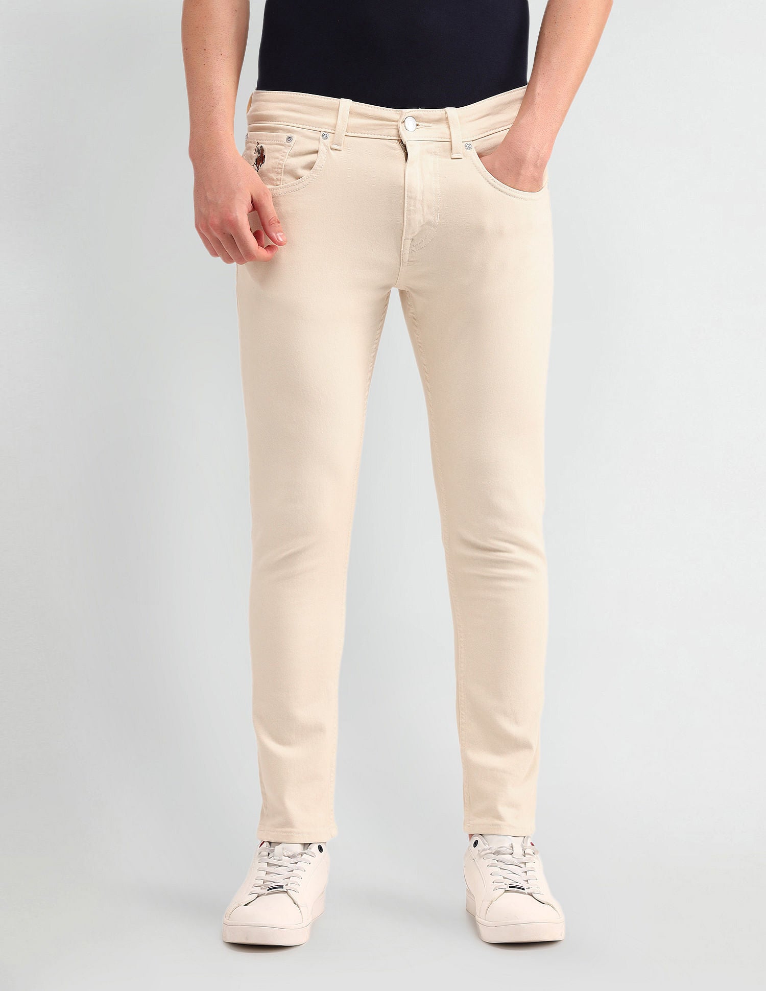 Henry Cropped Fit Jeans Beige - U.S. POLO ASSN. | Large