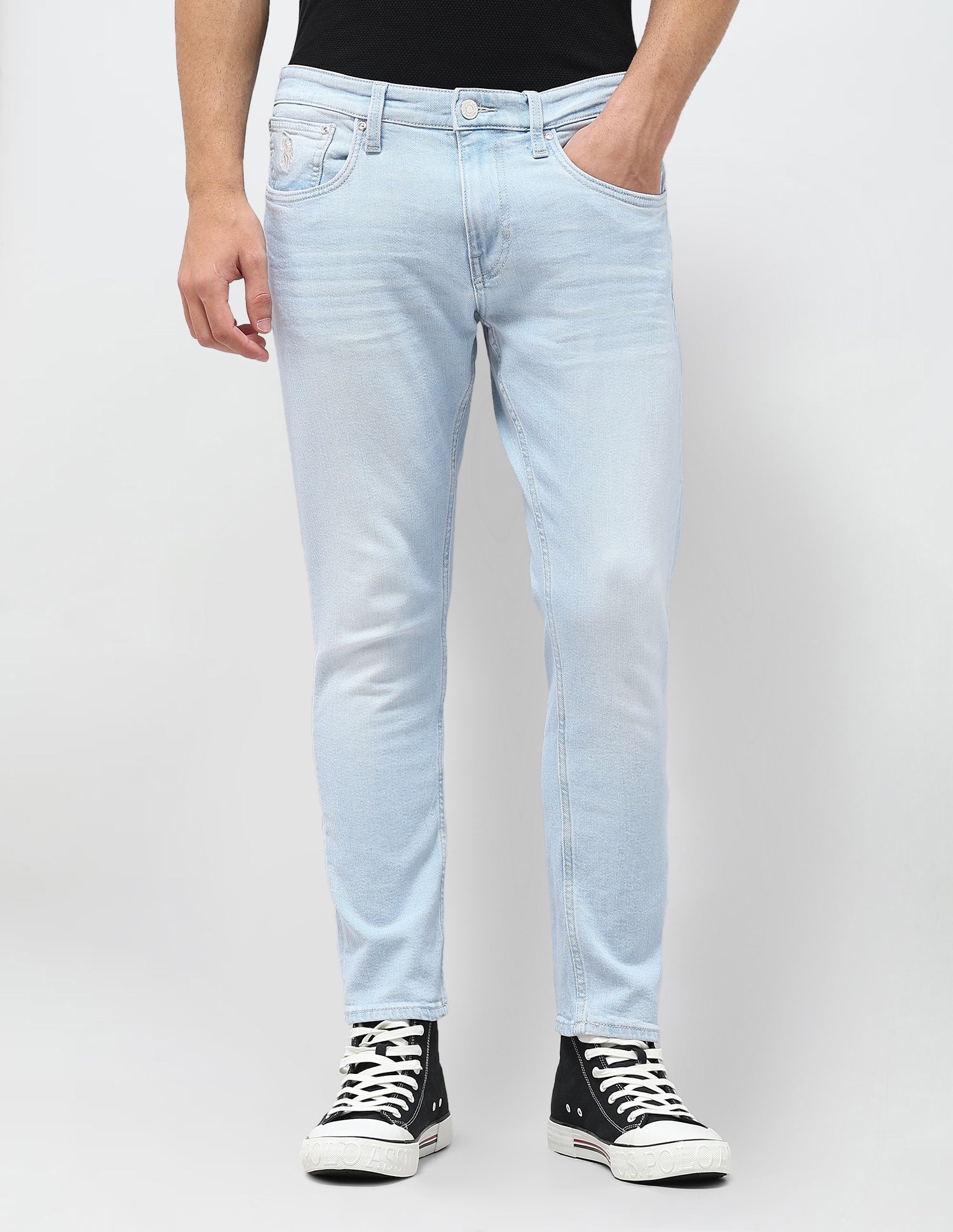 Henry Tapered Fit Blue Jeans Light Blue - U.S. Polo Assn. India | Large