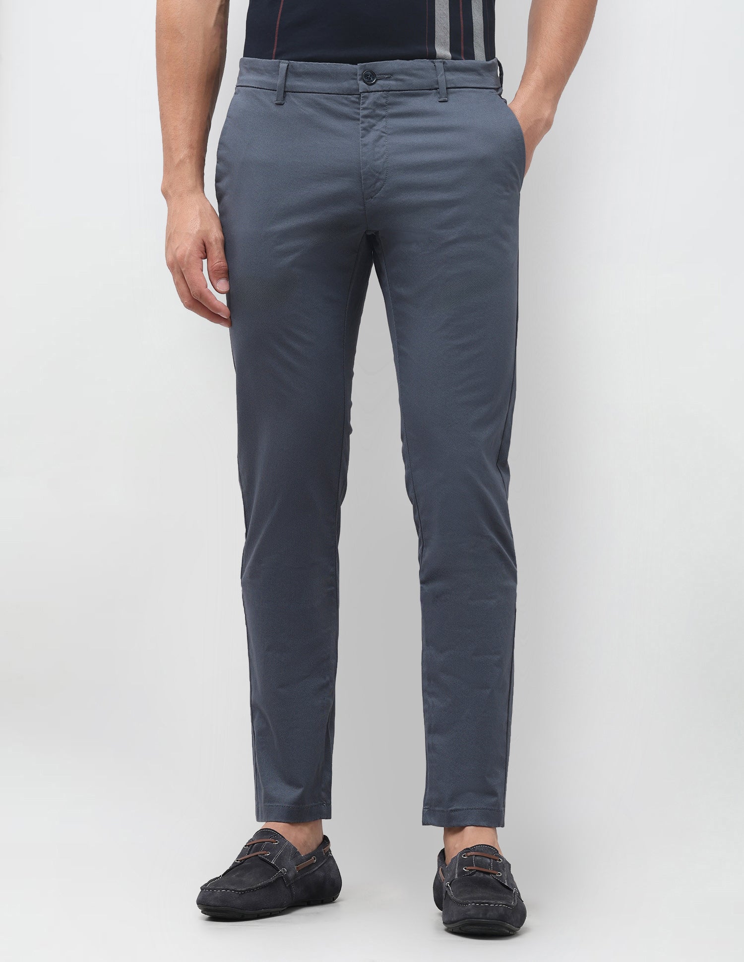 Austin Slim Fit All Over Printed Trousers Navy - U.S. Polo Assn. India | Large