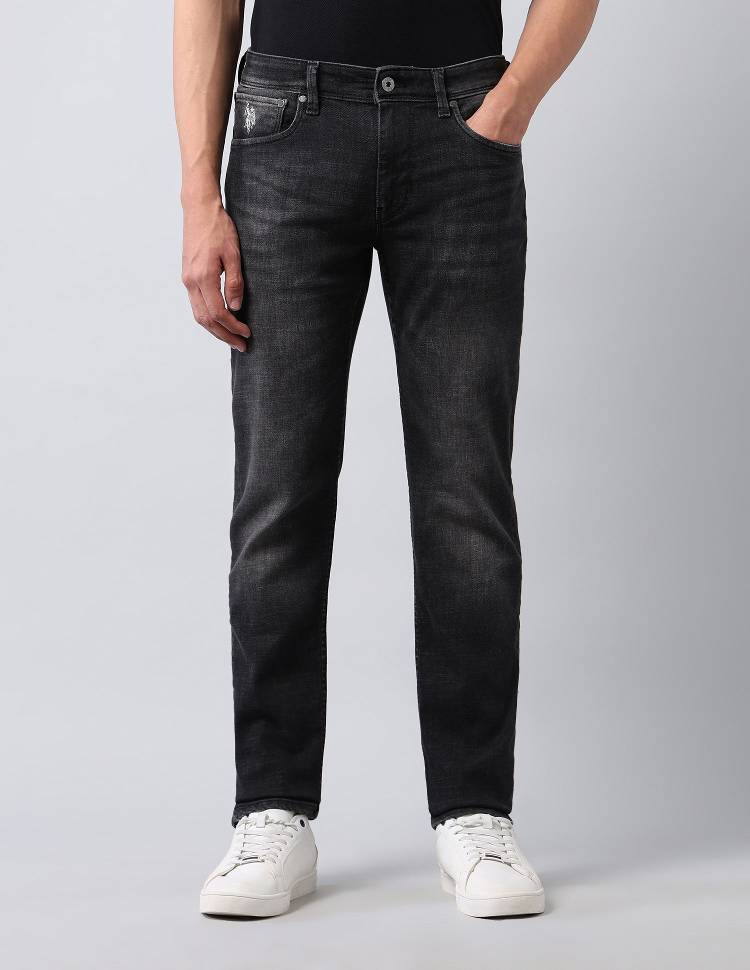 Brandon Slim Tapered Fit Black Jeans Black - U.S. POLO ASSN. | Large