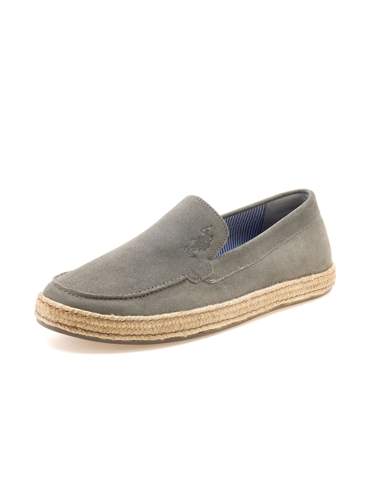 Mens Oudi Suede Slip-On Shoes Grey - U.S. POLO ASSN. | Large