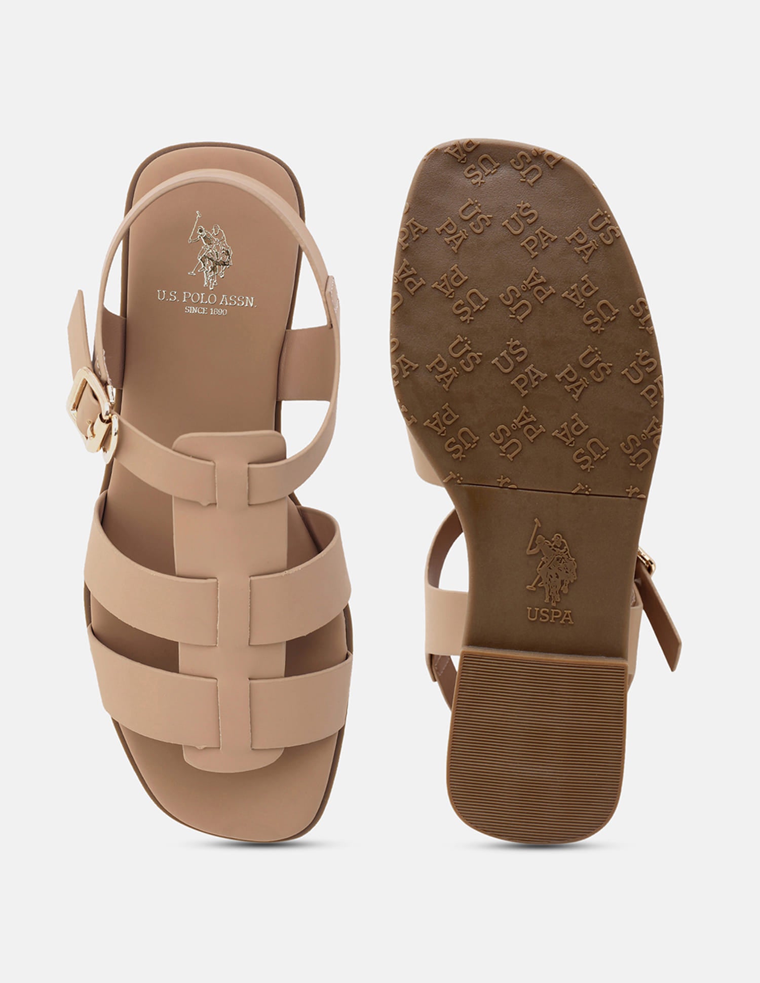 Edrien Buckle Sandals Tan - U.S. Polo Assn. India | Large