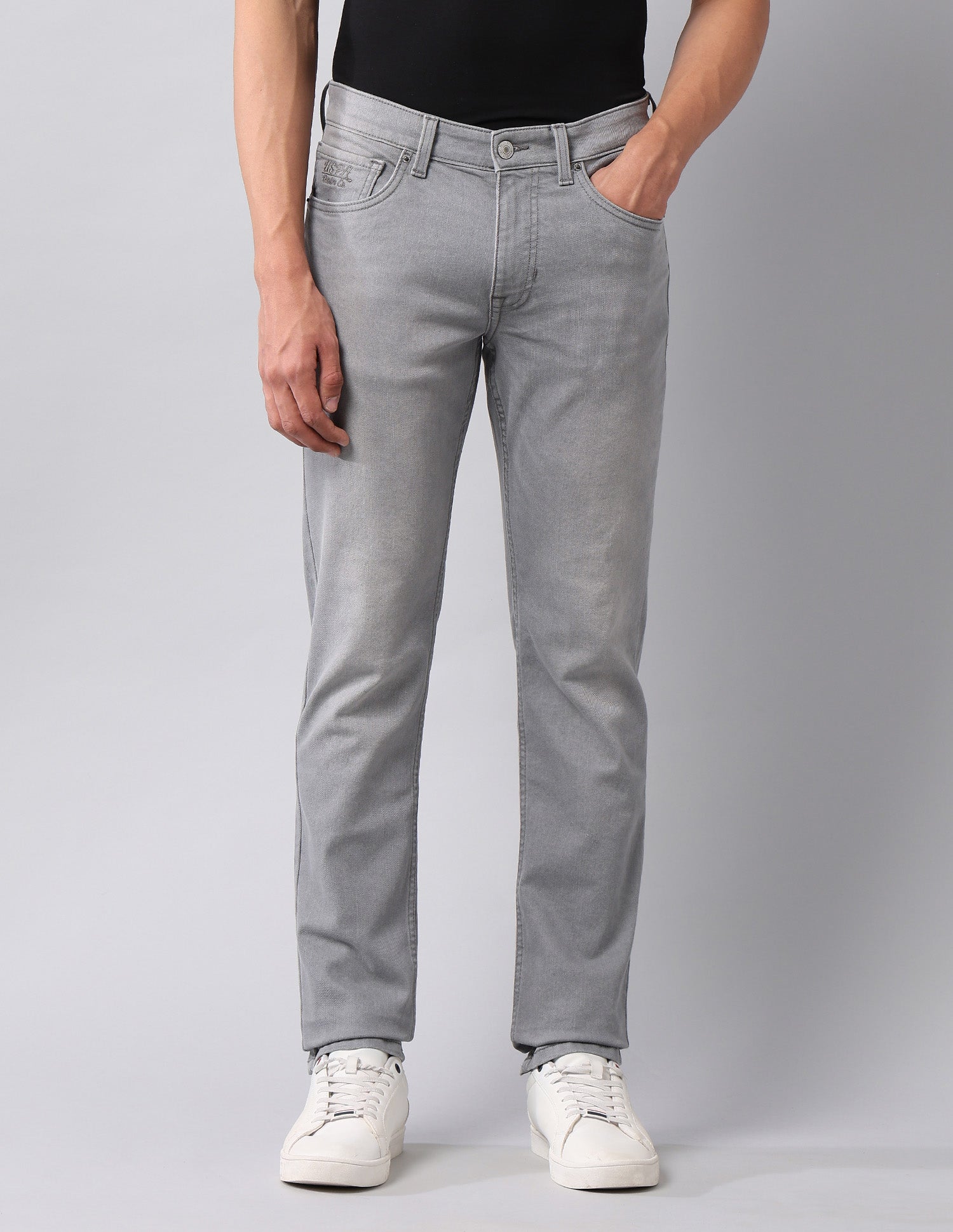 Brandon Slim Tapered Fit Grey Jeans Grey - U.S. POLO ASSN. | Large