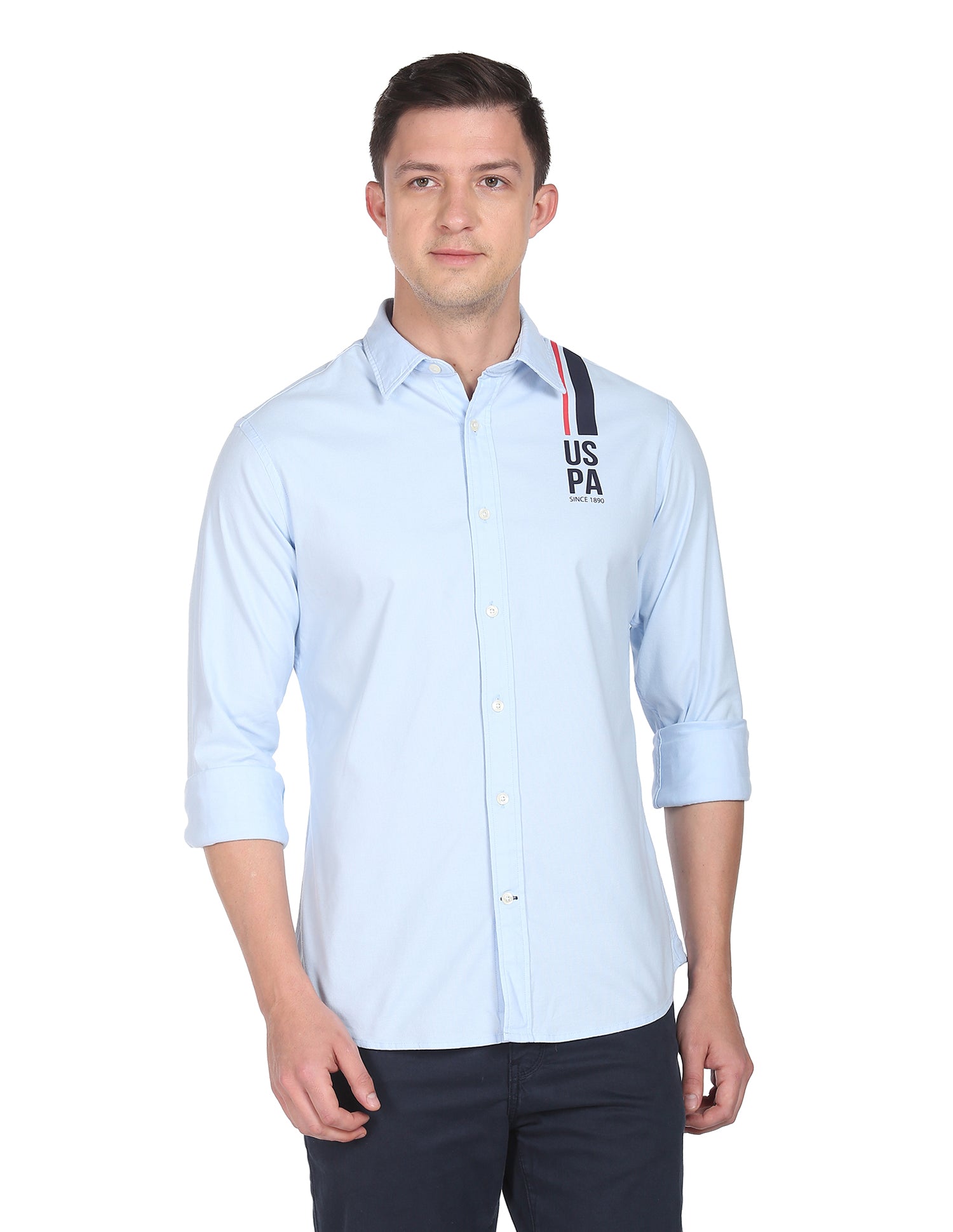 Stretchy Oxford Shirt Blue - U.S. POLO ASSN. | Large