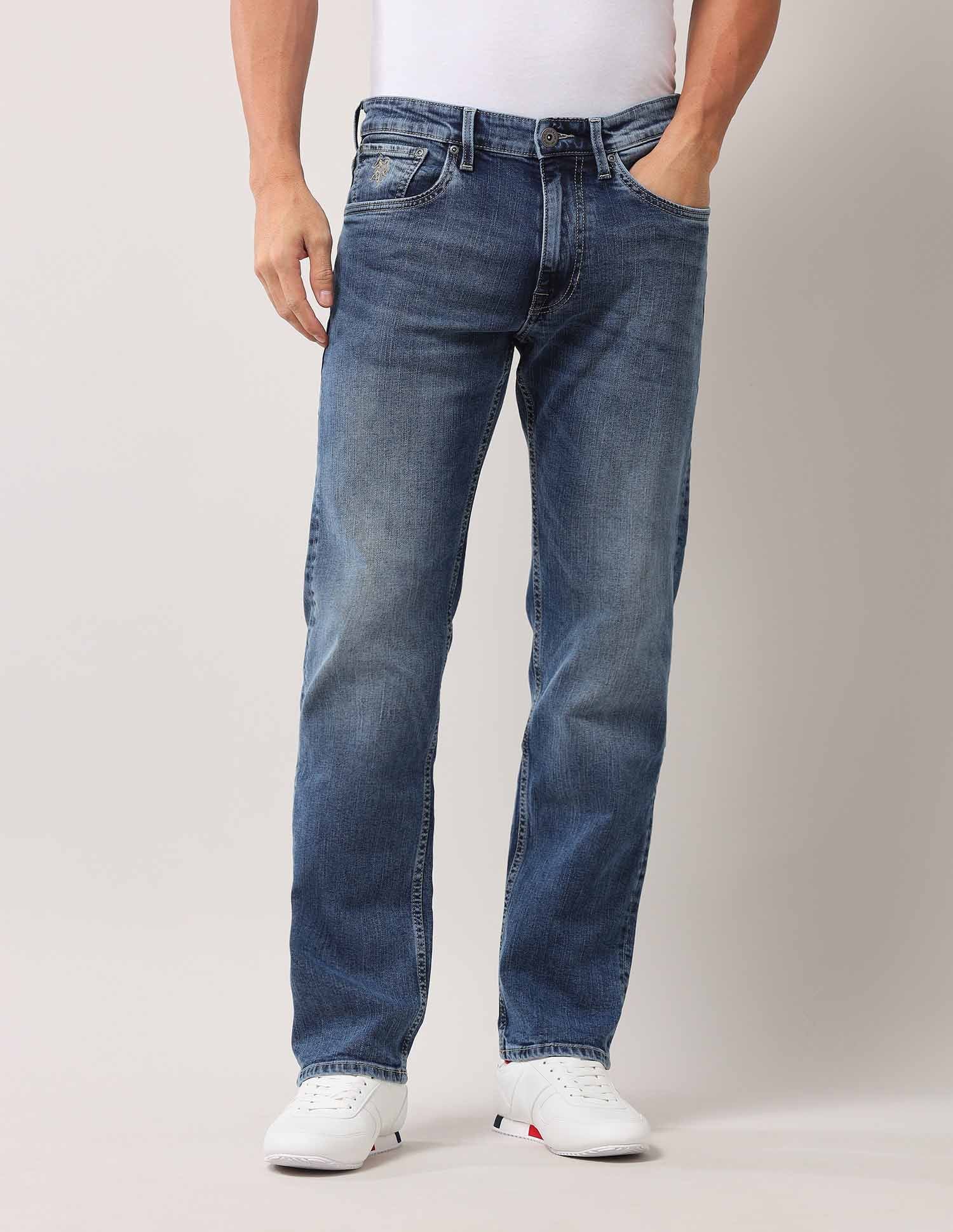 Harold Slim Straight Fit Blue Jeans Blue - U.S. POLO ASSN. | Large