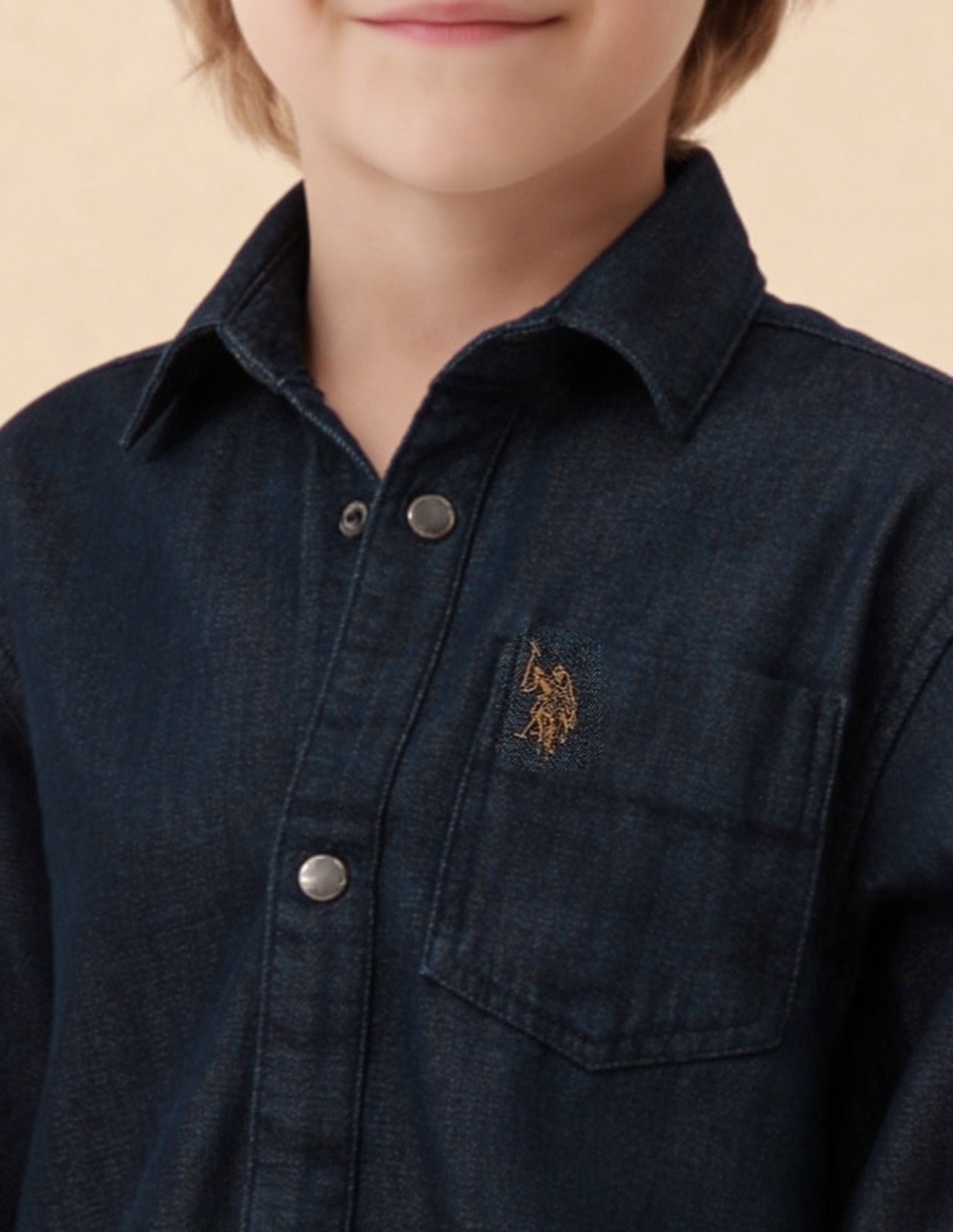 Solid Twill Weave Shirt Indigo - U.S. Polo Assn. India | Large