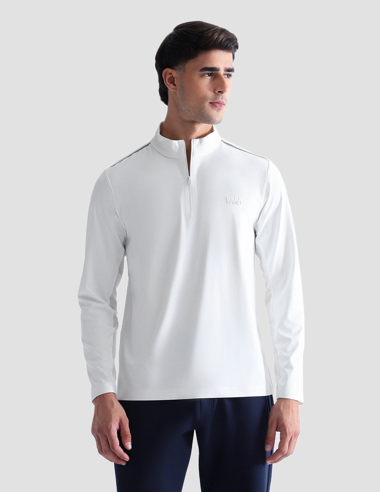 Solid Regular Fit Active T-Shirt Off White - U.S. POLO ASSN. | Large