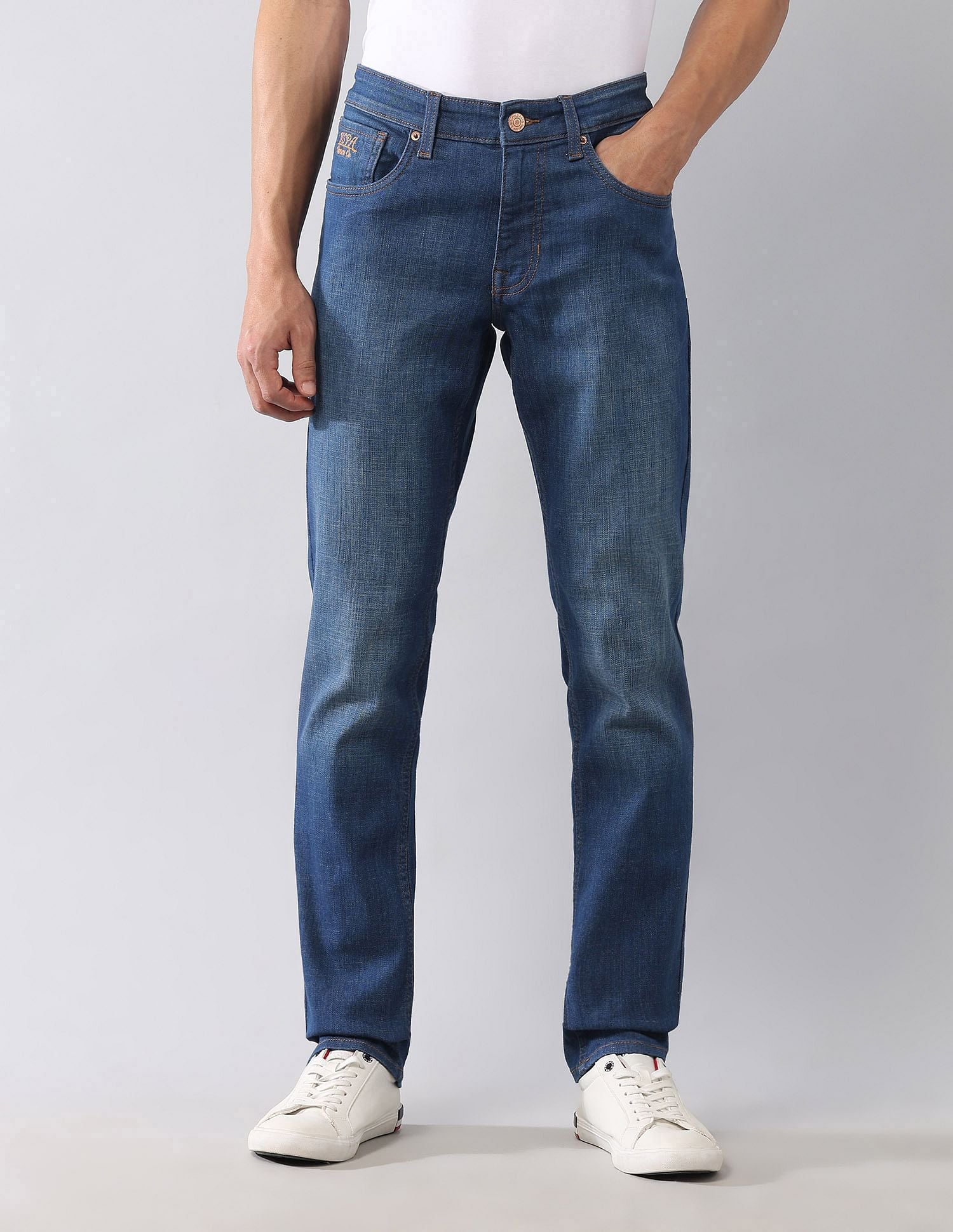 Brandon Slim Tapered Fit Blue Jeans Blue - U.S. POLO ASSN. | Large