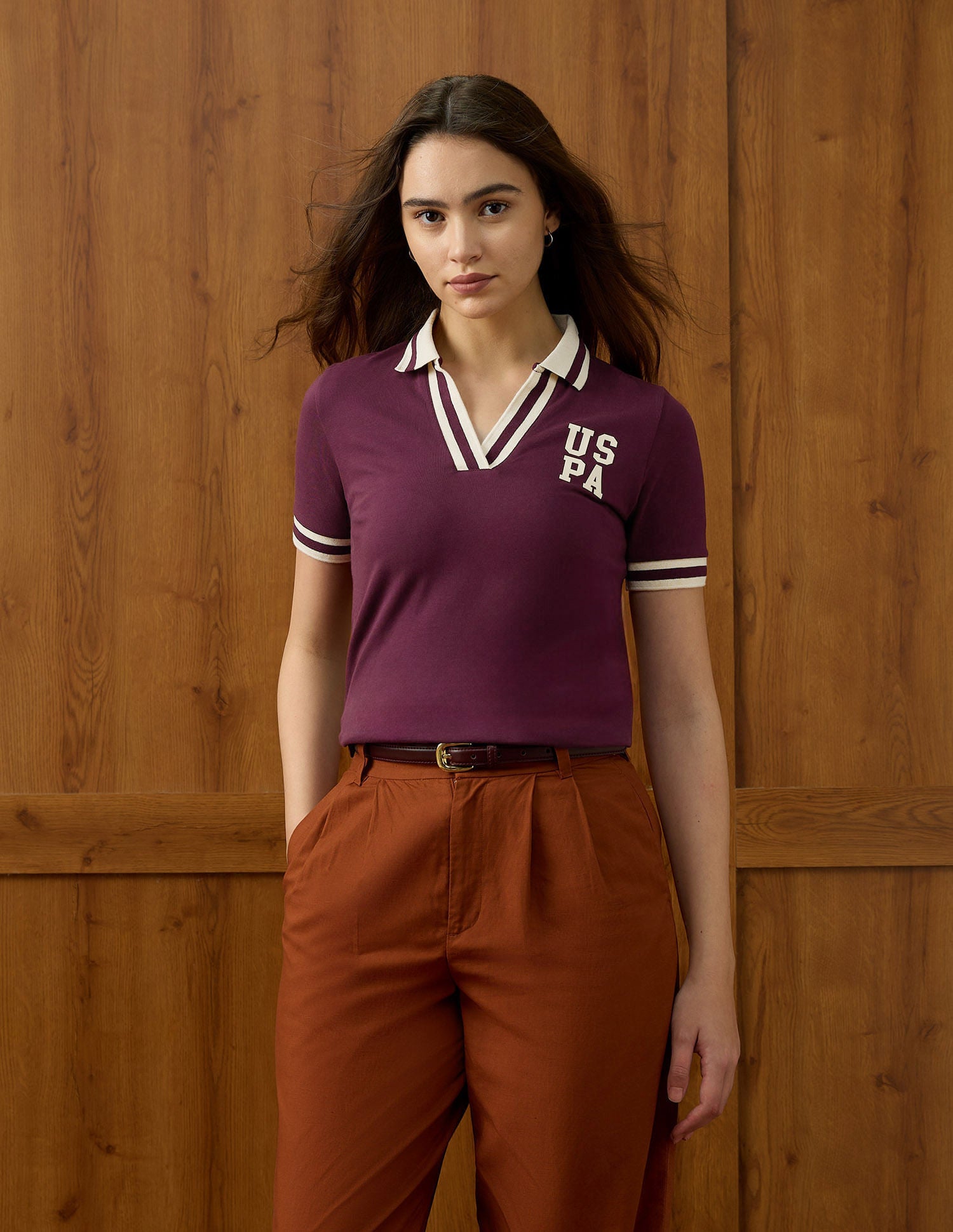 Regular Fit Solid Polo Shirt Fig - U.S. Polo Assn. India | Large