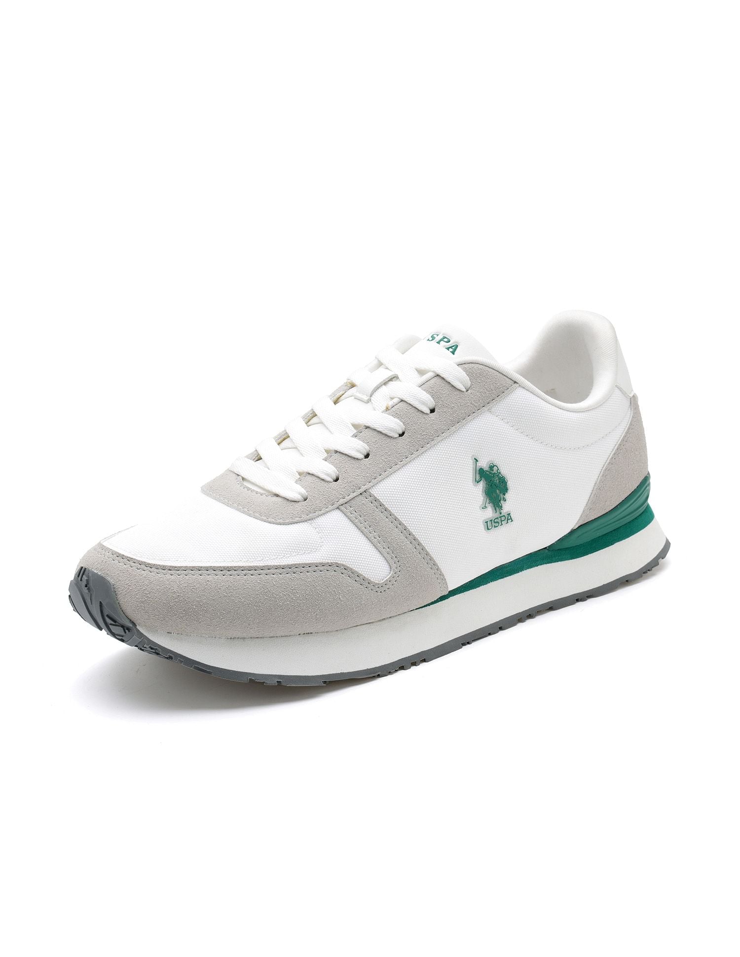 Men Tregon Suede Colourblocked Sneakers White - U.S. POLO ASSN. | Large