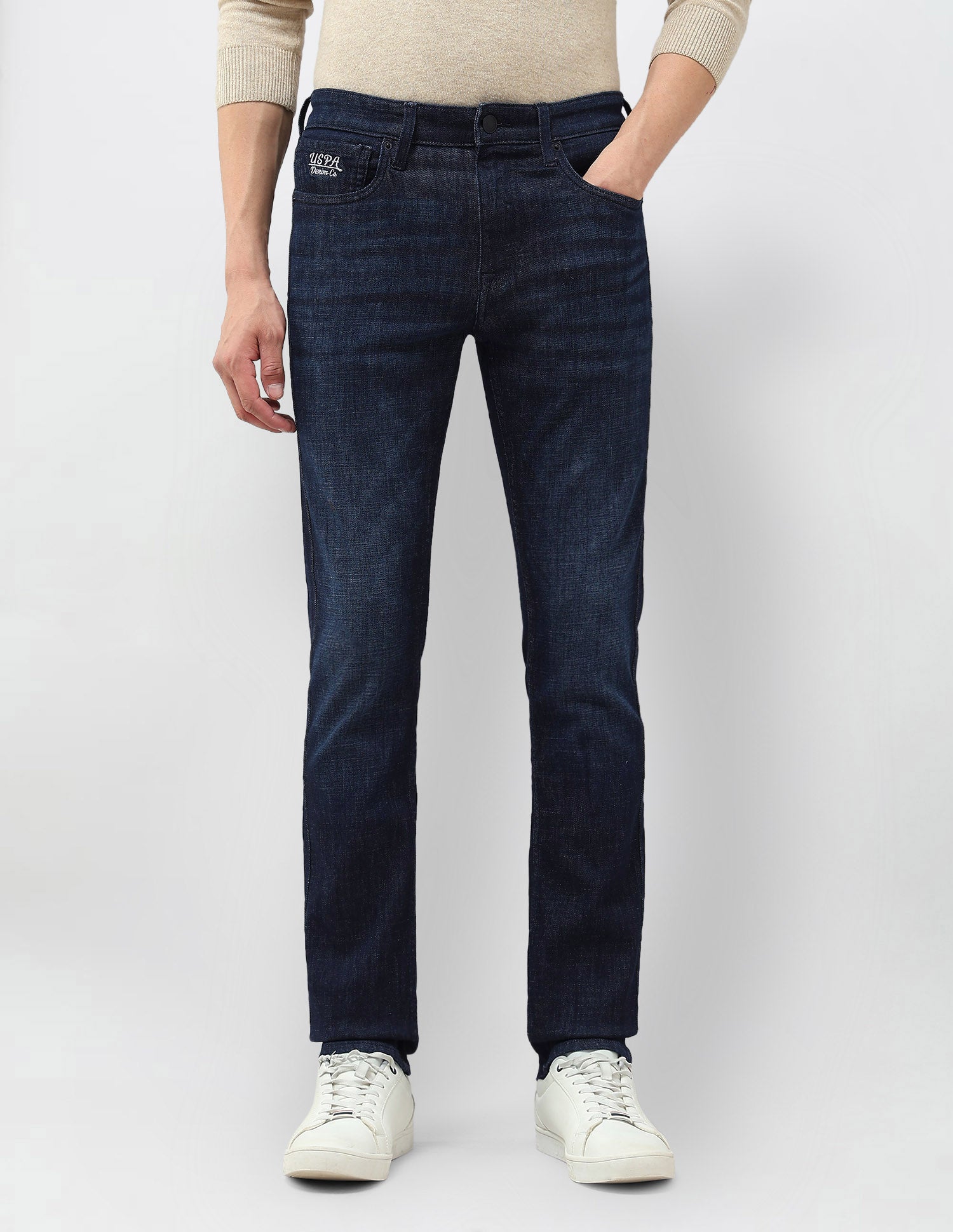 Regallo Skinny Fit Blue Jeans Dark Blue - U.S. Polo Assn. India | Large