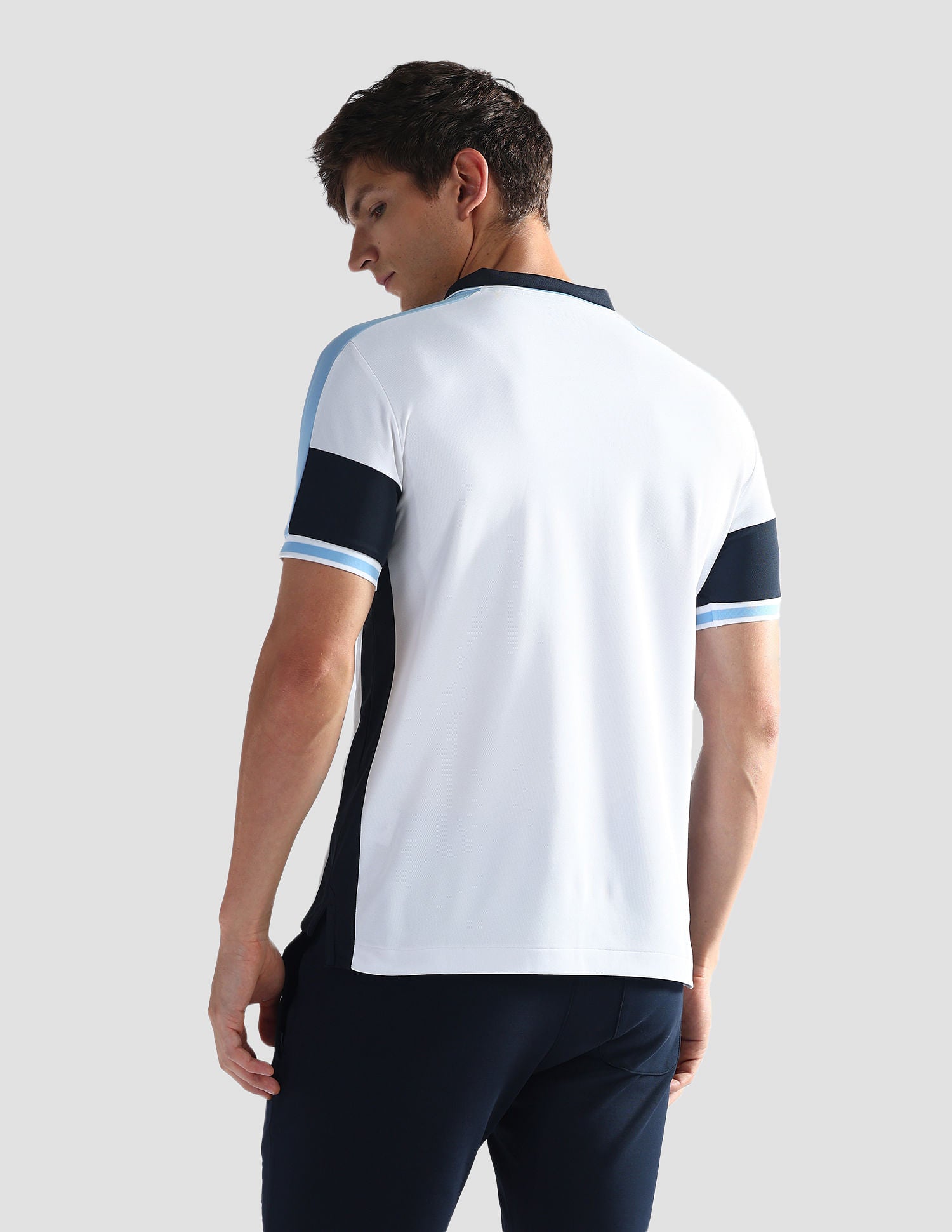 Colour Block Slim Polo Shirt White - U.S. Polo Assn. India | Large