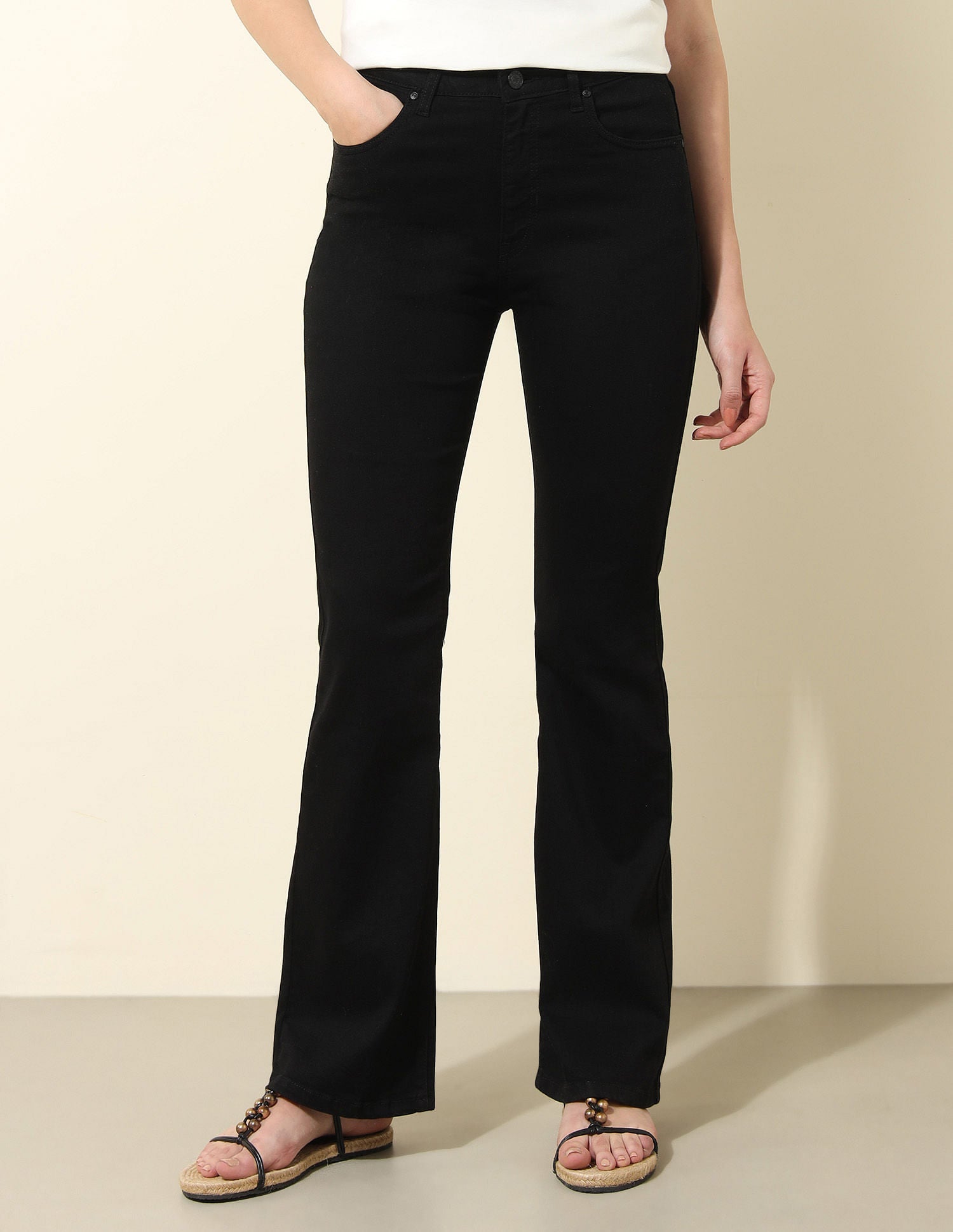 High Rise Bootcut Jeans Black - U.S. Polo Assn. India | Large