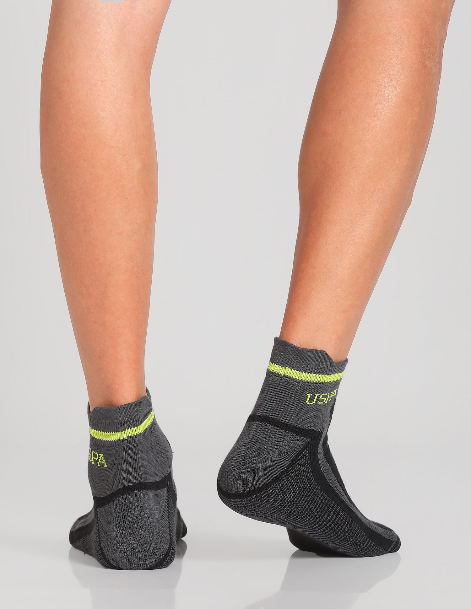 Ankle Length Striped ES006 Socks - Pack Of 3 Black - U.S. POLO ASSN. | Large