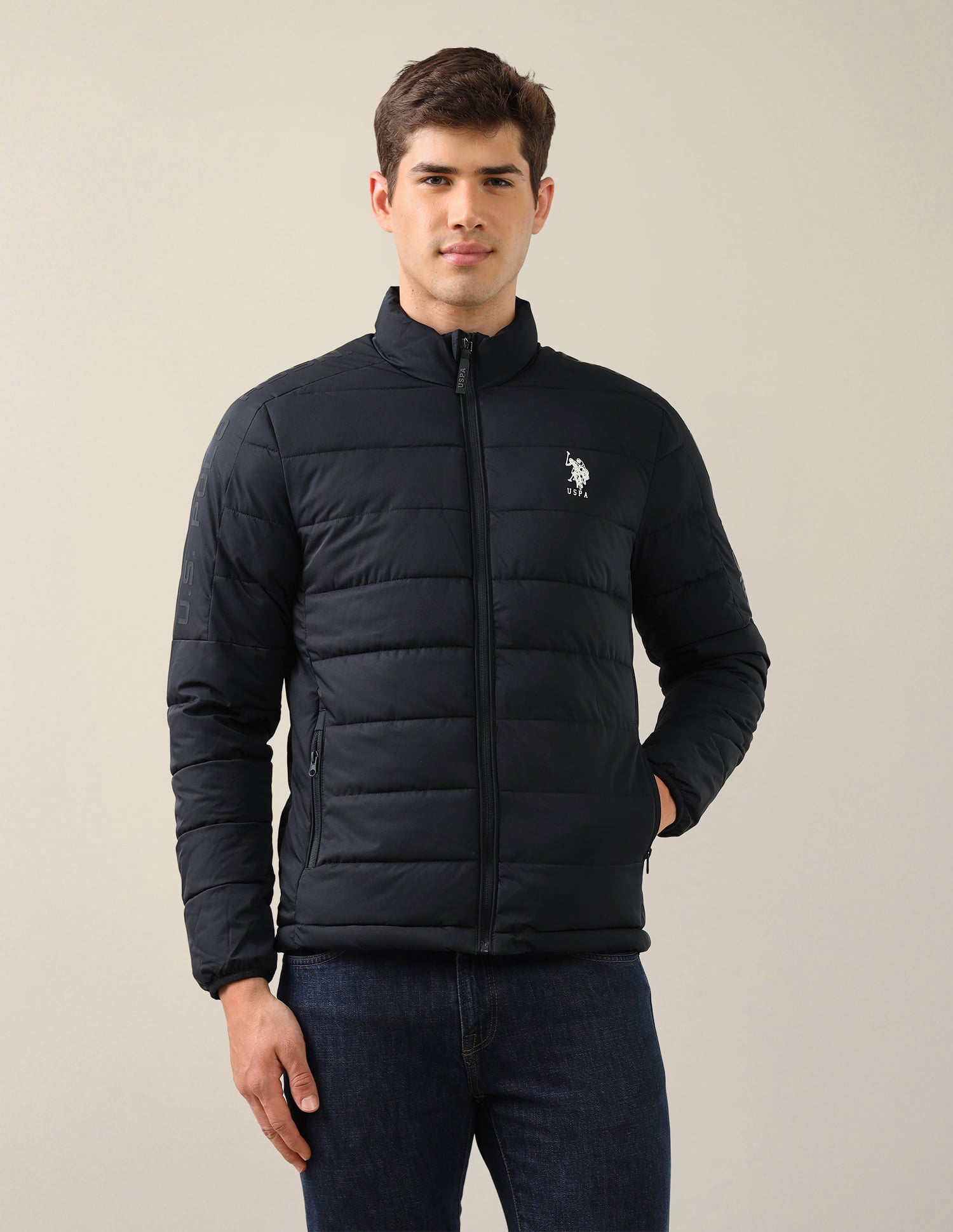 UDJCK1190 Navy Mens Jackets Navy - U.S. Polo Assn. India | Large