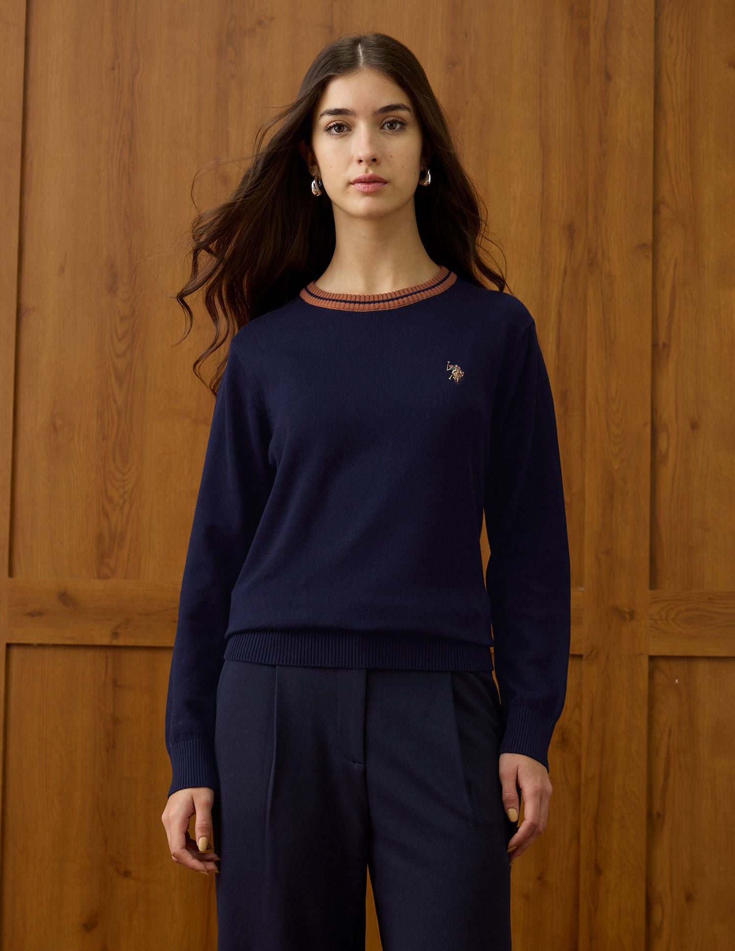 Solid Relaxed Fit Sweater Blue - U.S. POLO ASSN. | Large