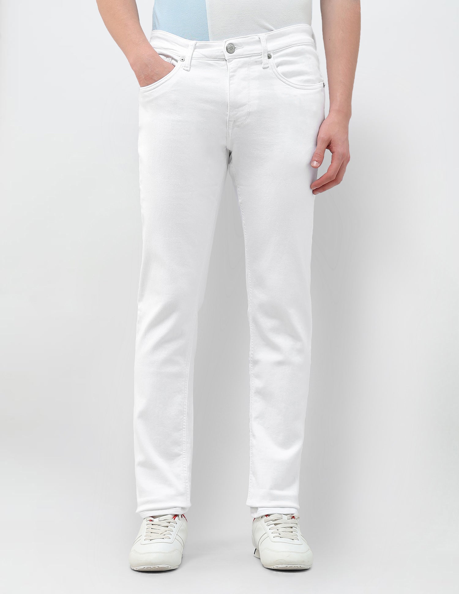Brandon Slim Tapered Fit Clean Look Jeans White - U.S. Polo Assn. India | Large