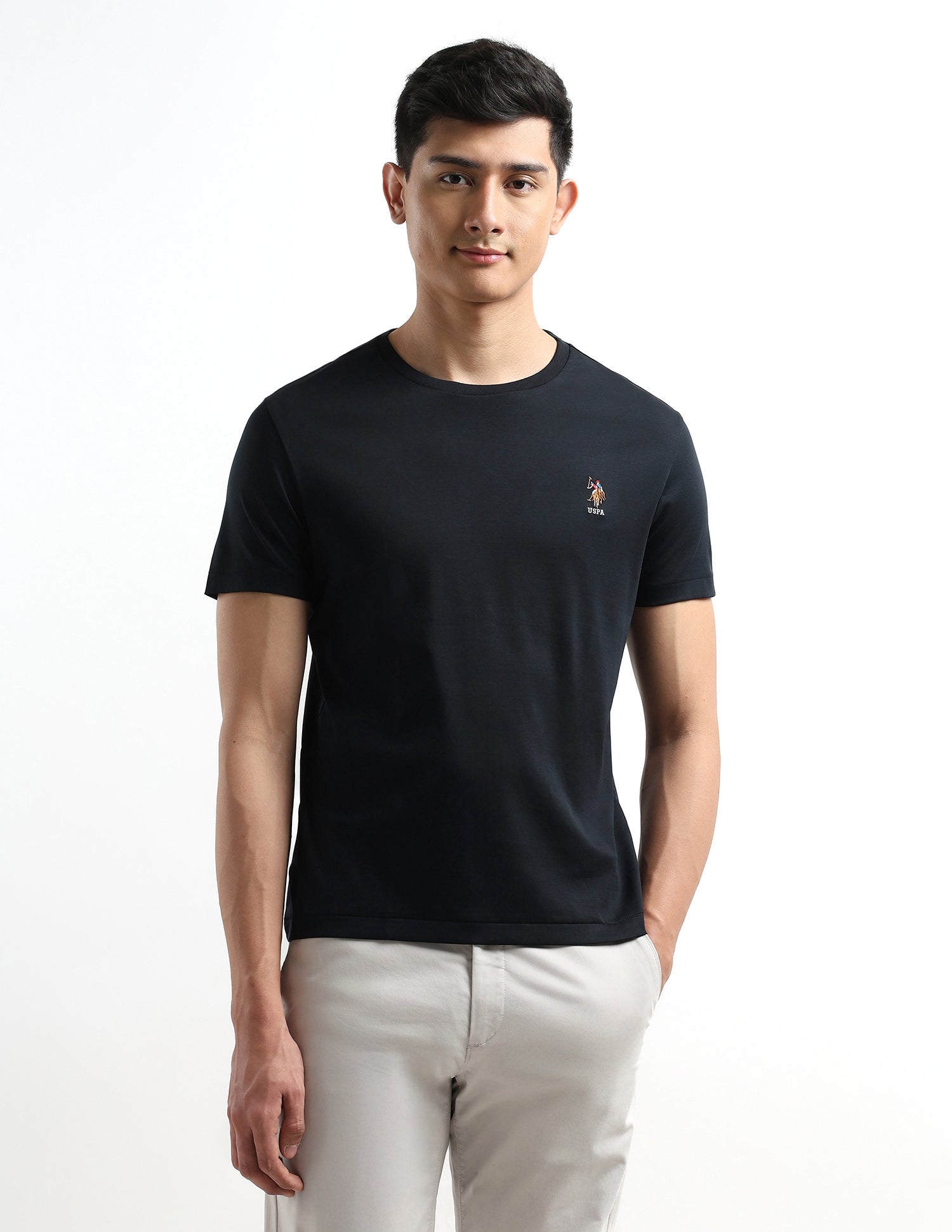 Regular Fit Solid T-shirt Navy - U.S. POLO ASSN. | Large