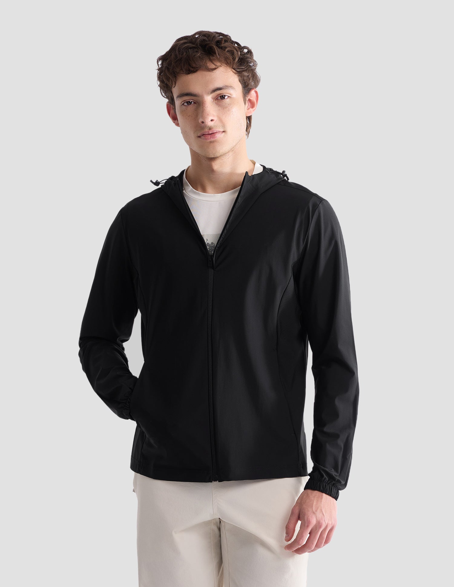 Slim Fit Active Zipper Jacket Black - U.S. Polo Assn. India | Large