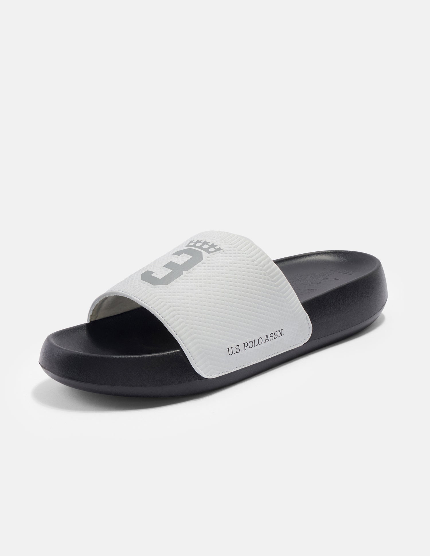 Dane Embossed Sliders White - U.S. Polo Assn. India | Large