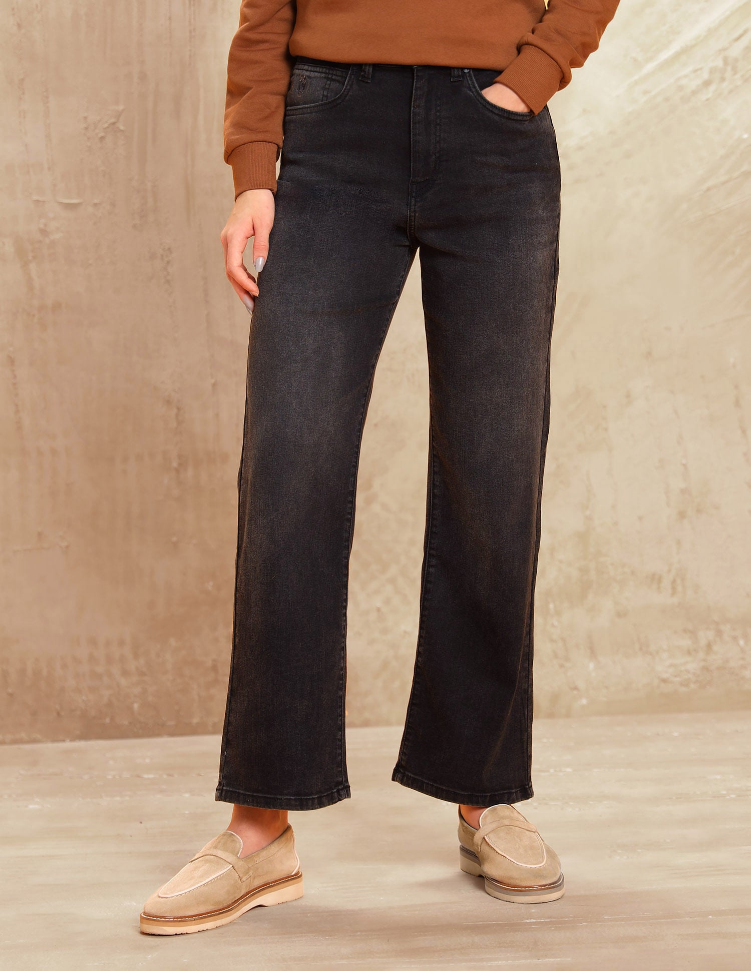 High Rise Straight Fit Charcoal - U.S. POLO ASSN. | Large