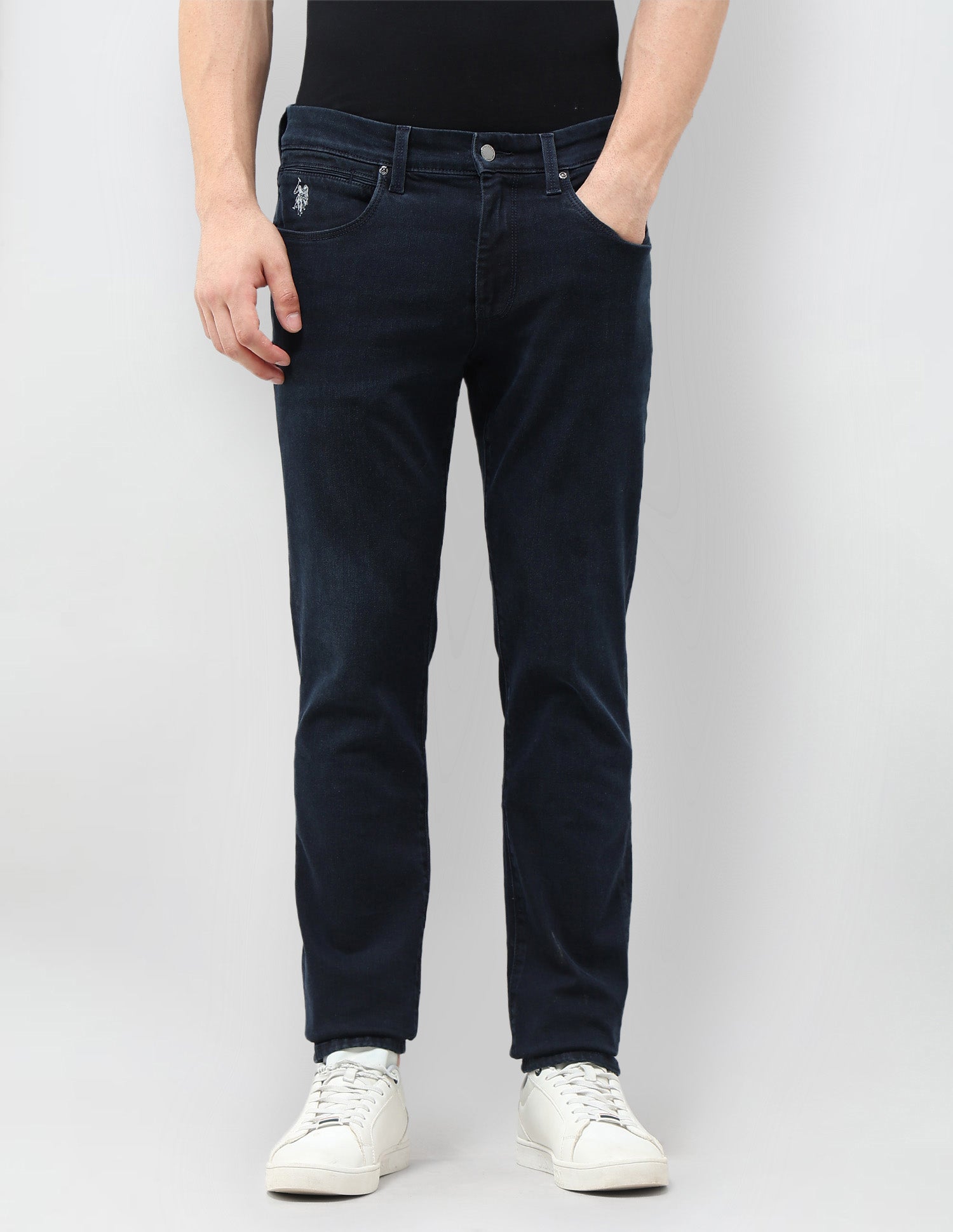 Brandon Slim Tapered Fit Blue Jeans Dark Blue - U.S. POLO ASSN. | Large