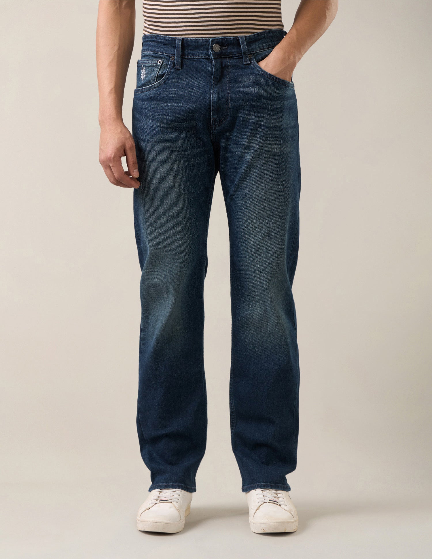 Mason Regular Straight Fit Blue Jeans Dark Blue - U.S. Polo Assn. India | Large